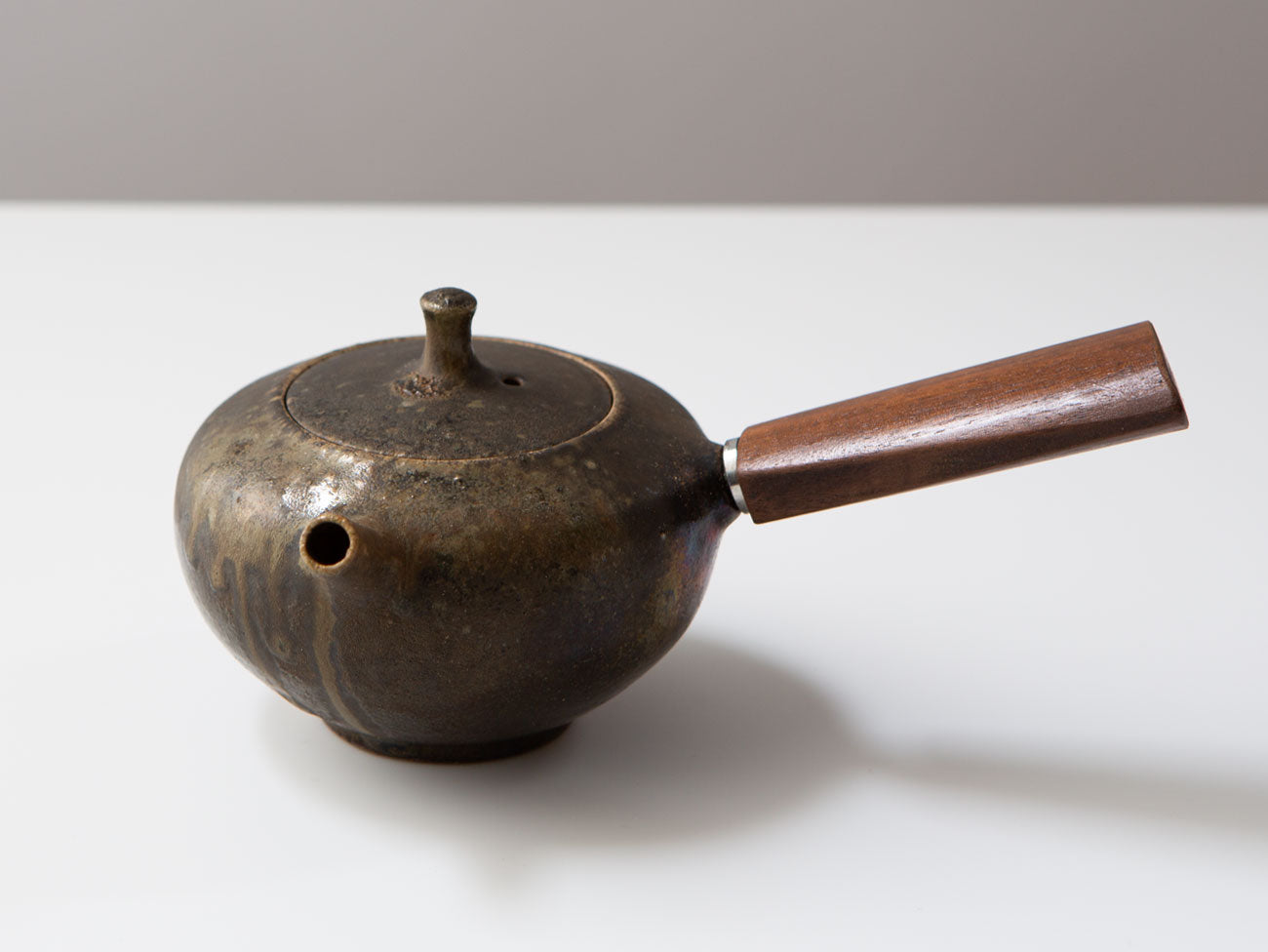 Premium Japanese Kyusu Teapot for Loose Leaf Tea - Handcrafted Persimmon Glaze Design - Perfect for Sencha, Gyokuro & Green Tea Ceremonies