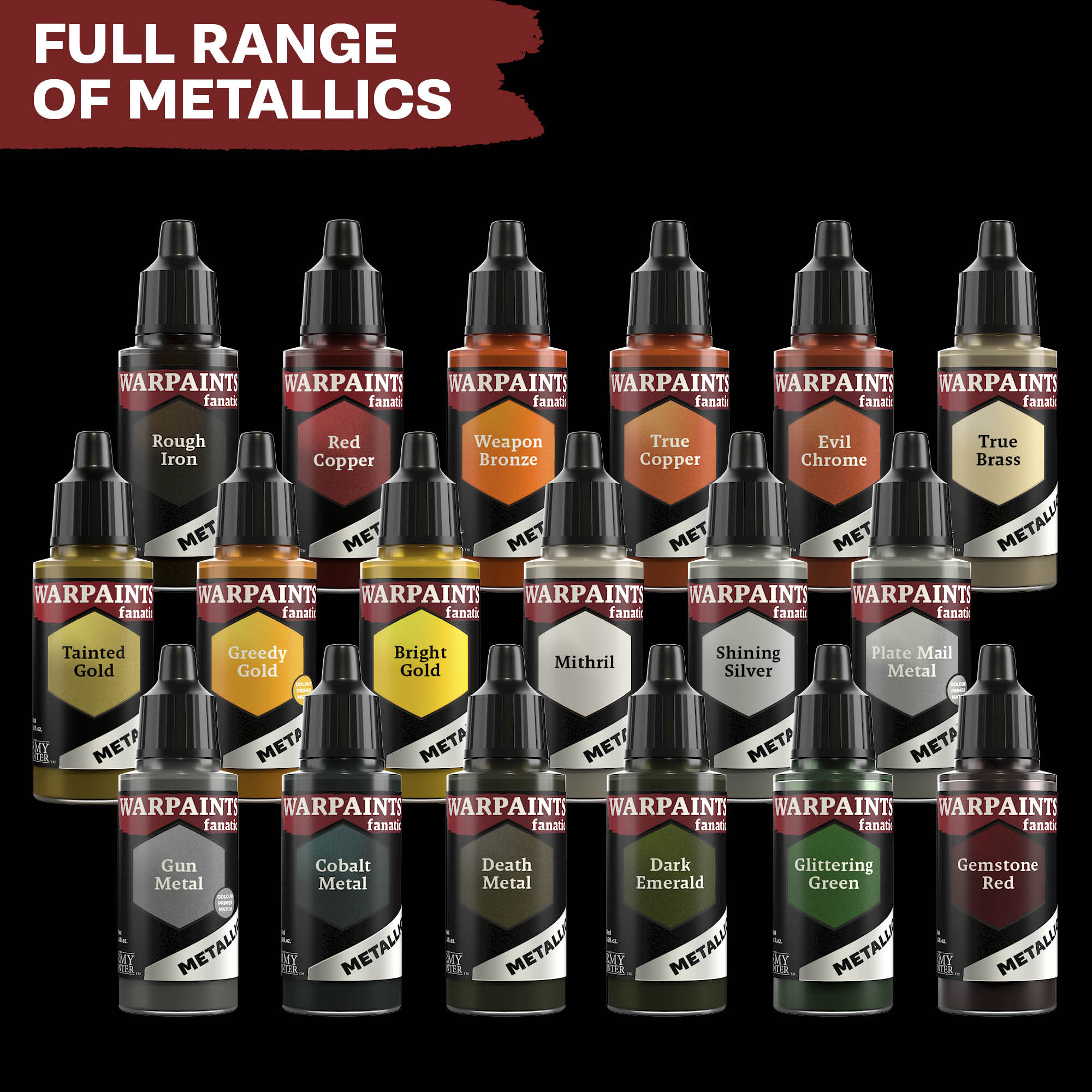 Warpaints Fanatic Metallic: Mithril - Premium Metallic Paint for Miniatures & Models - Perfect for Warhammer, D&D, and Tabletop Gaming