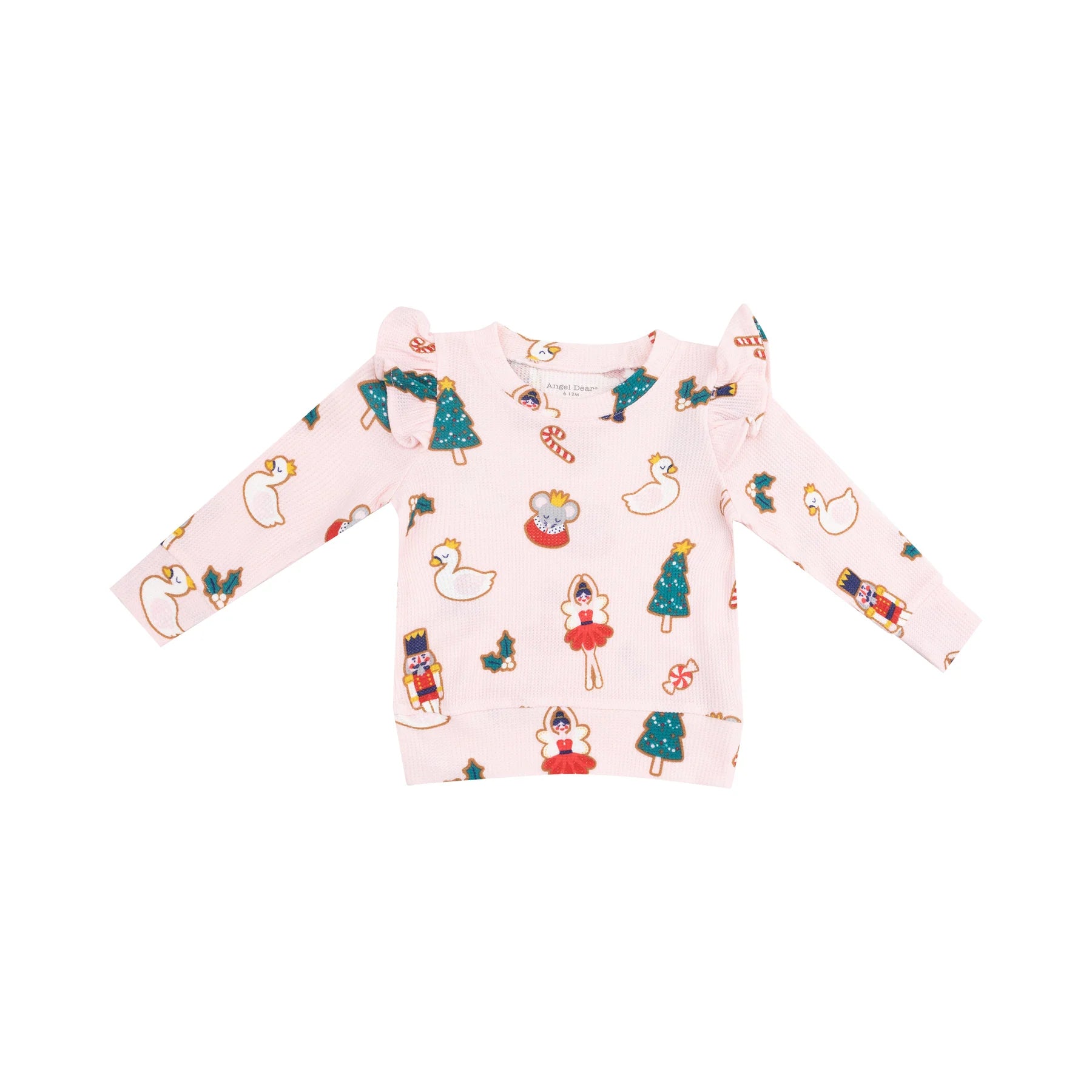Pink Ruffle Christmas Cookie Sweatshirt - Sugar Plum Fairy Holiday Sweater for Women | Perfect for Christmas Parties, Gift Exchanges & Festive Outfits
