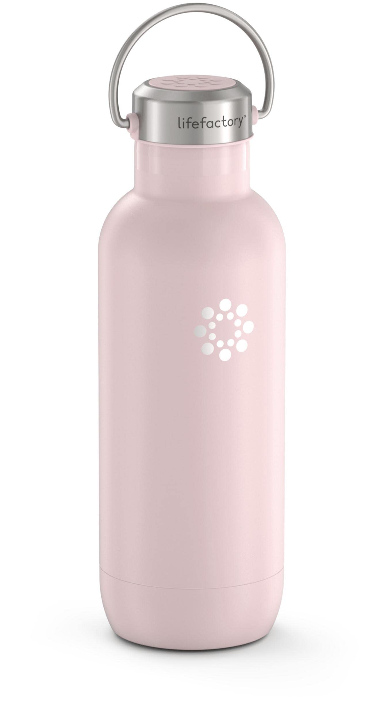 LifeFactory Stainless Steel Vacuum-Insulated Water Bottle - 20oz, Desert Rose - Perfect for Gym, Hiking & Outdoor Activities