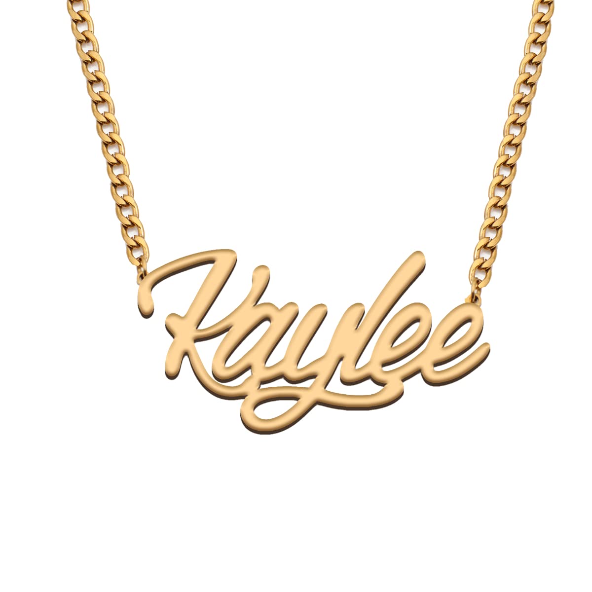 Custom Personalized Name Necklace - 18k Gold Plated Initial Pendant with Cuban Chain for Men, Women & Girls | Perfect for Birthdays, Anniversaries & Gifts
