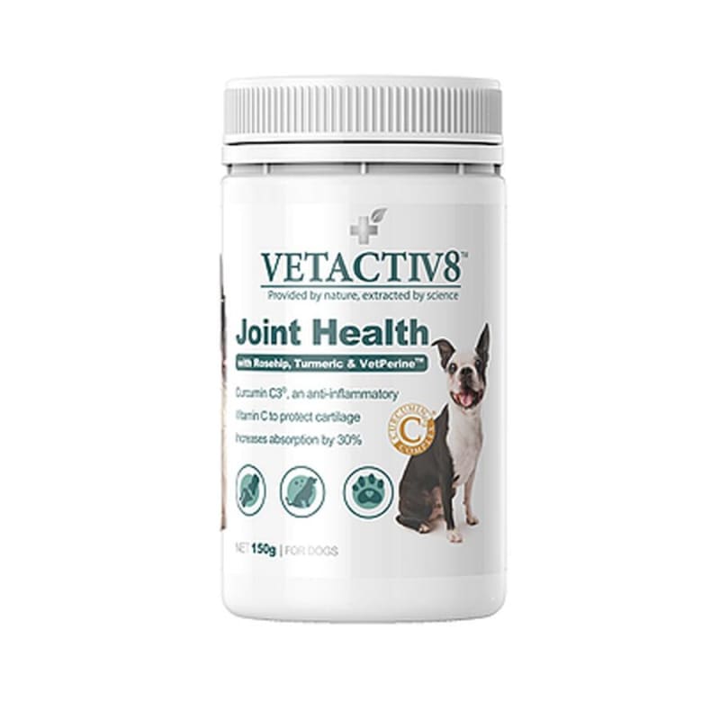 VETACTIV8 Joint Health Dog Supplement for Large & Small Breeds - 150g Glucosamine & Chondroitin Chews - Supports Mobility & Hip Dysplasia Relief - Perfect for Senior Dogs & Active Pets