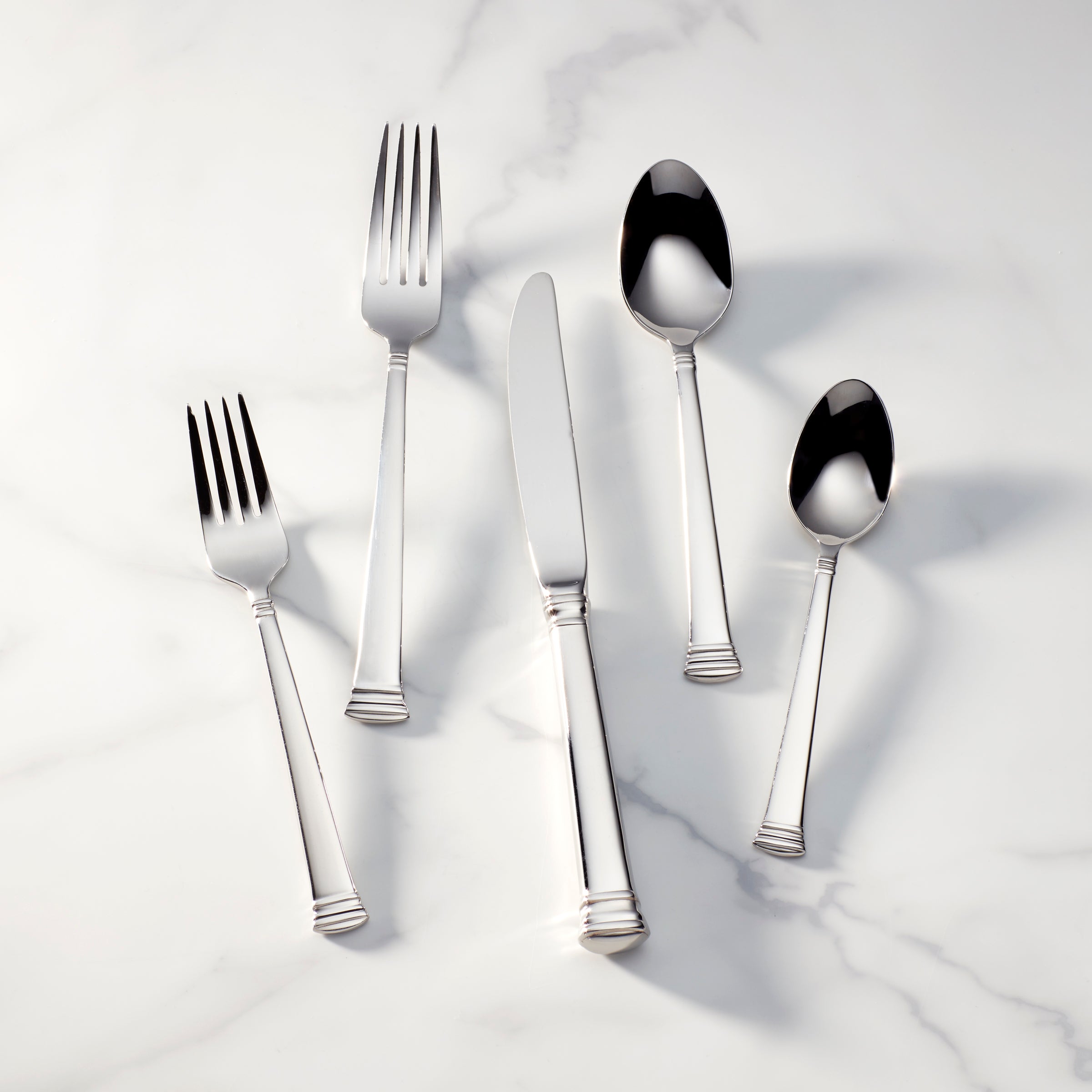 Eternal 5-Piece Dinnerware Set - Elegant Tableware for Everyday Dining, Dinner Parties & Special Occasions