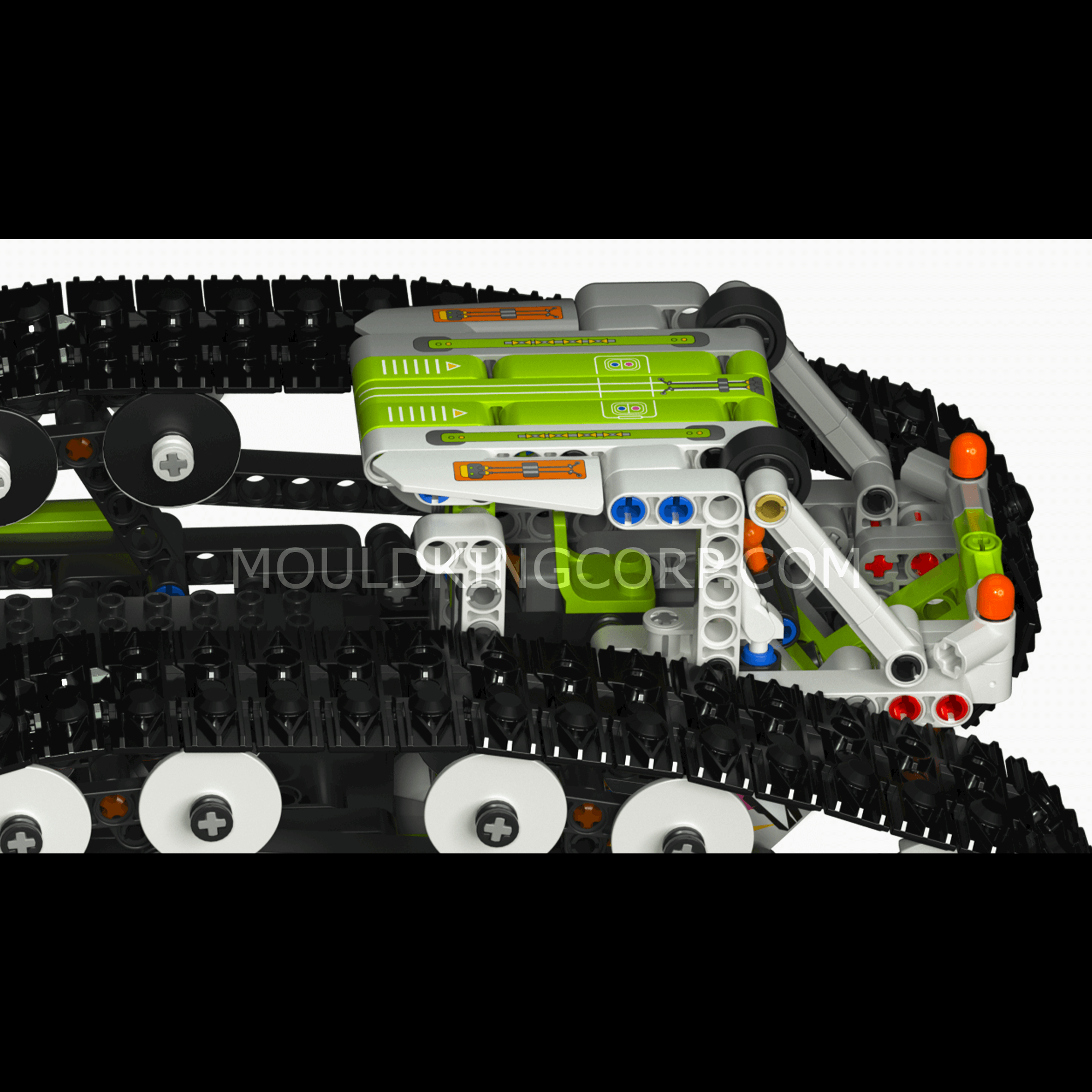 Mould King 13153 Remote Control Tracked Racer Building Kit - 836 Piece STEM Toy for Kids & Adults | App Controlled RC Car for Indoor & Outdoor Racing Fun