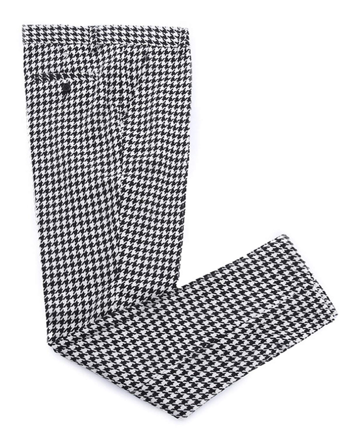 Classic Men's 3-Piece Plaid Wedding Suit Set - Houndstooth Blazer, Vest & Pants for Formal Occasions, Groomsmen Attire and Special Events