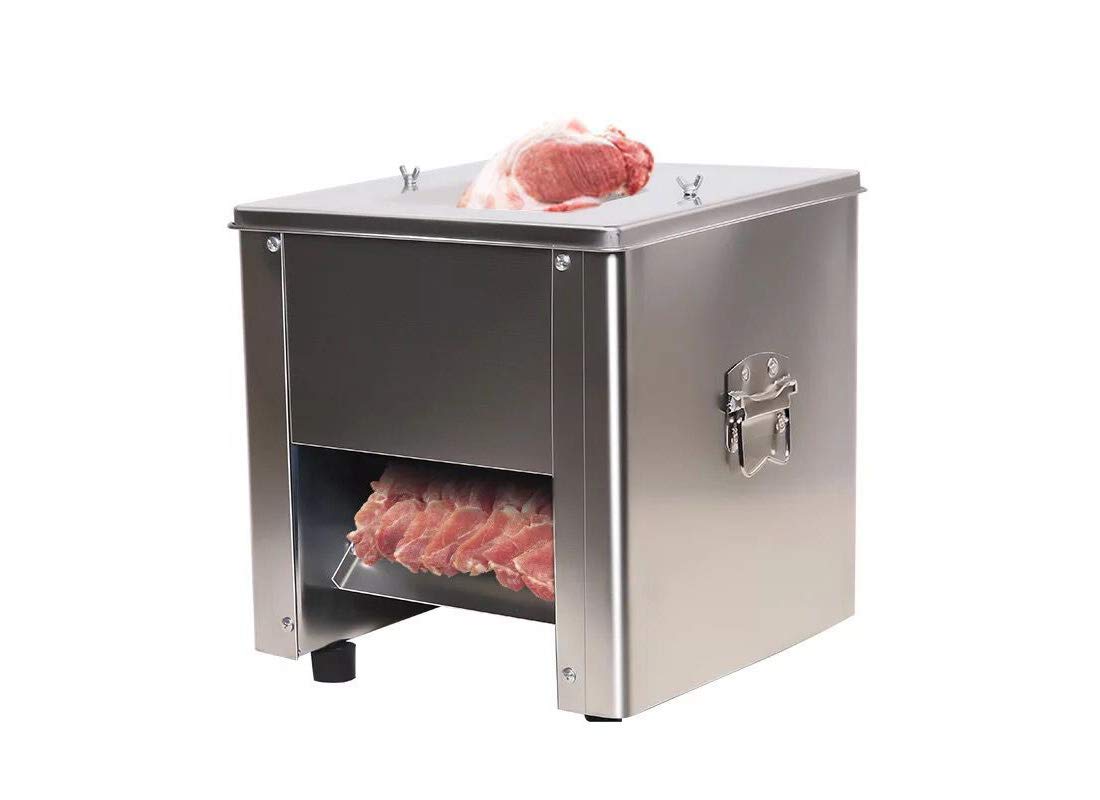 TECHTONGDA 10mm Commercial Electric Meat Cutter Machine - 850W Stainless Steel Blade Meat Slicer (310r/min) for Slicing, Shredding & Cutting - Perfect for Delis, Butcher Shops & Restaurant Food Prep