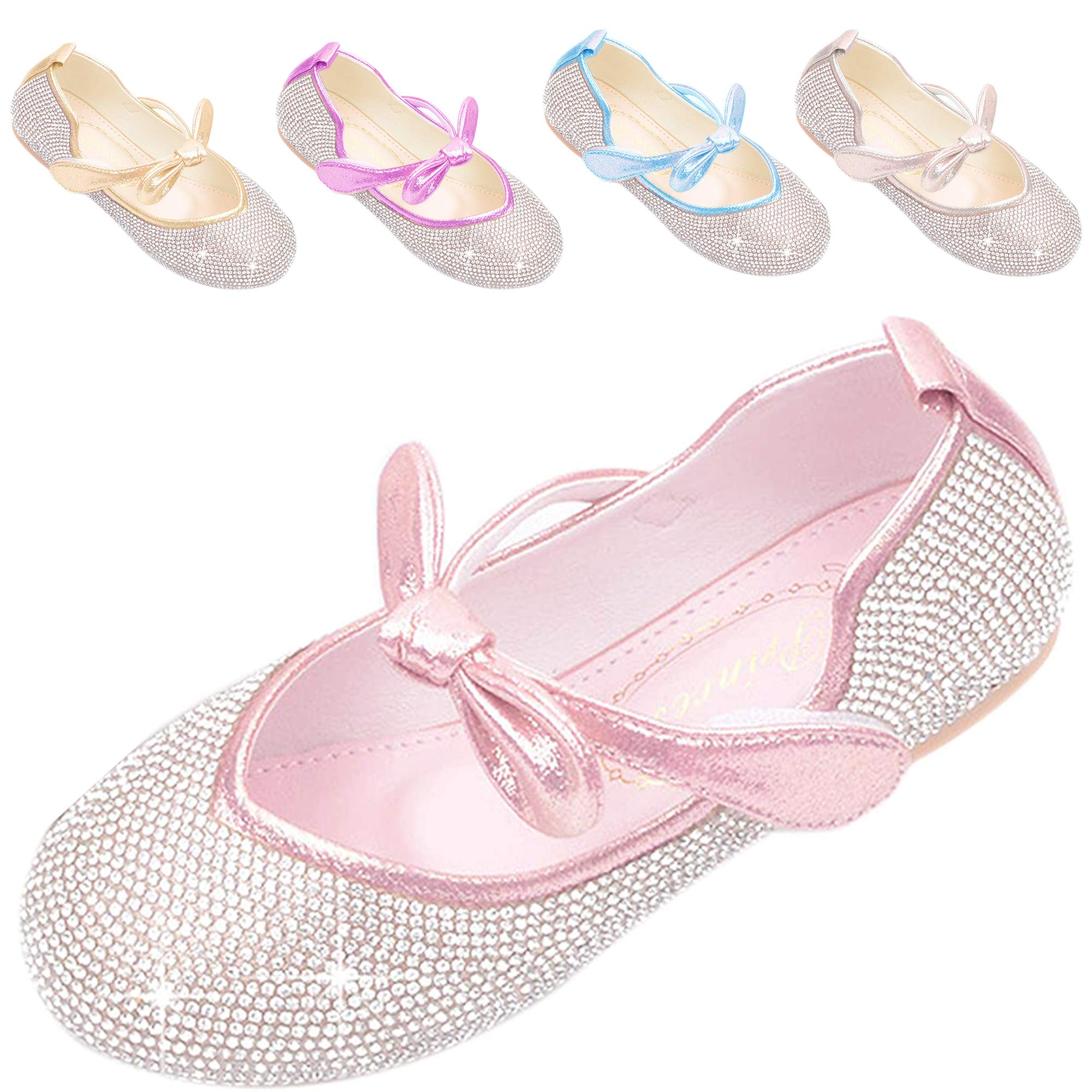 Walofou Flower Girls Dress Shoes - Wedding Party Heel Mary Jane Princess Shoes for Toddler & Kids | Perfect for Flower Girl, Pageant, First Communion & Special Occasions