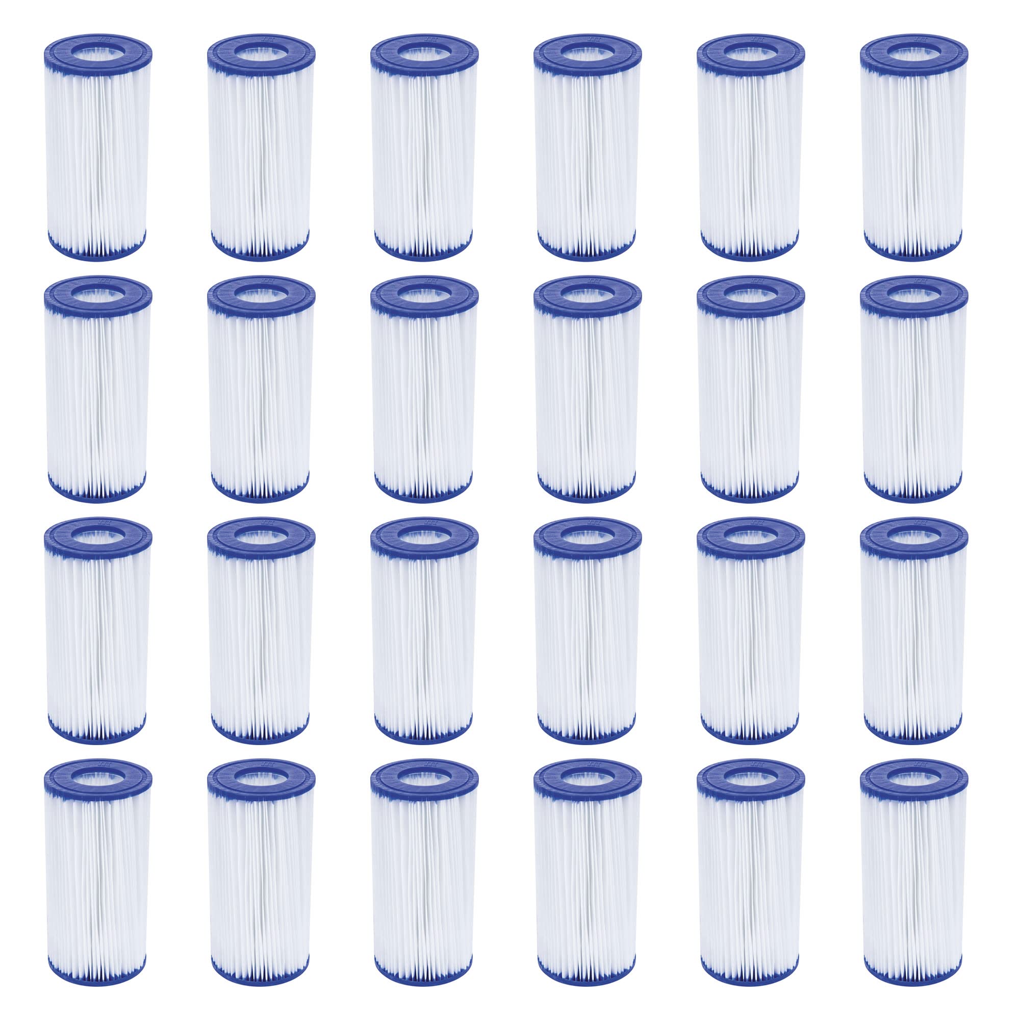 Bestway 24 Pack Type III A/C Filter Cartridge Replacement for 1000 & 1500 GPH Pool Filter Pumps | Compatible with Above Ground Swimming Pools, Spas & Hot Tubs