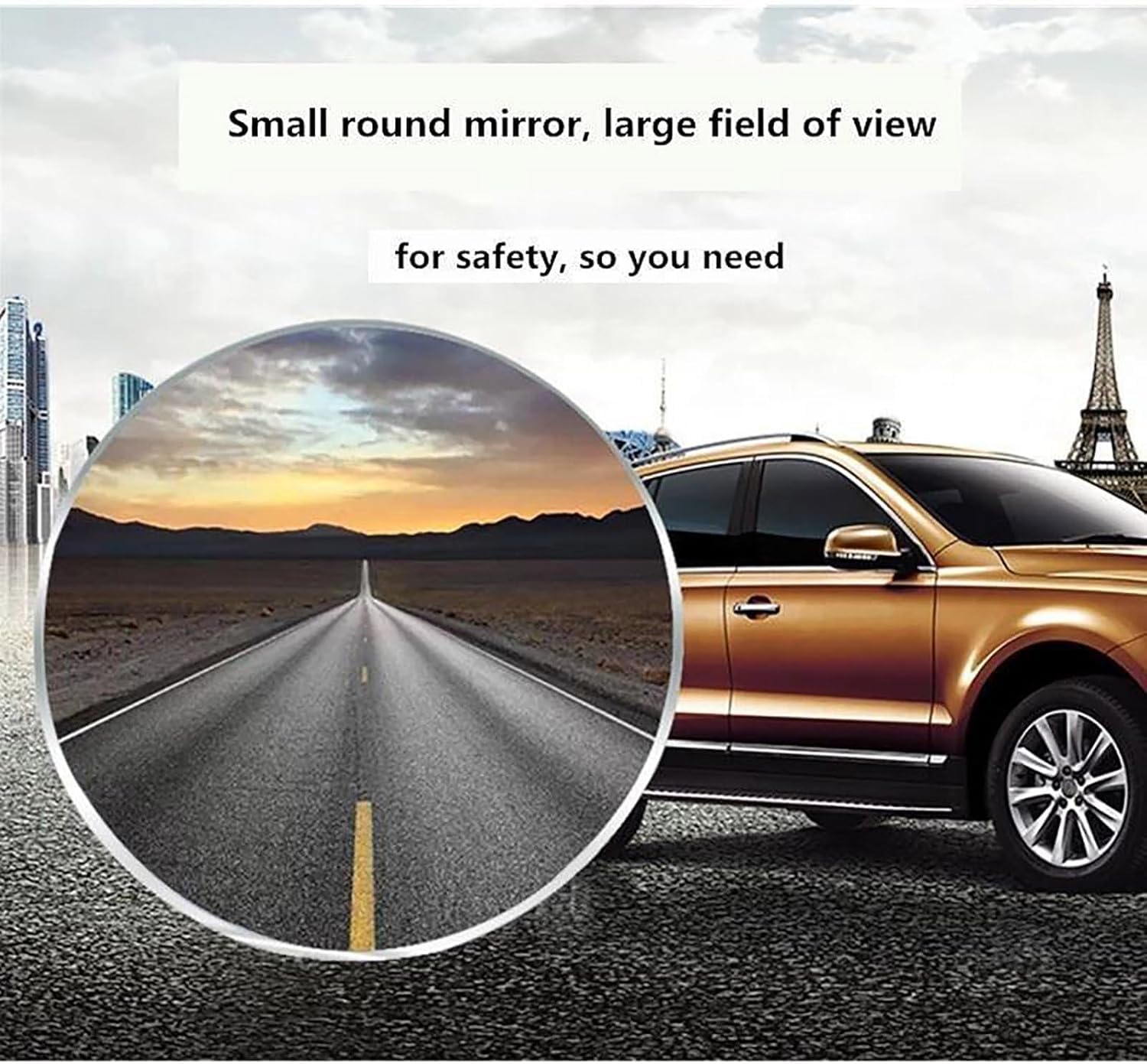 Heart Shaped Blind Spot Mirrors for Cars - Frameless 360° Wide Angle Convex Rearview Mirrors (1 Pair) - Cute Heart Design for Enhanced Safety & Style - Perfect for Compact Cars, SUVs & Trucks
