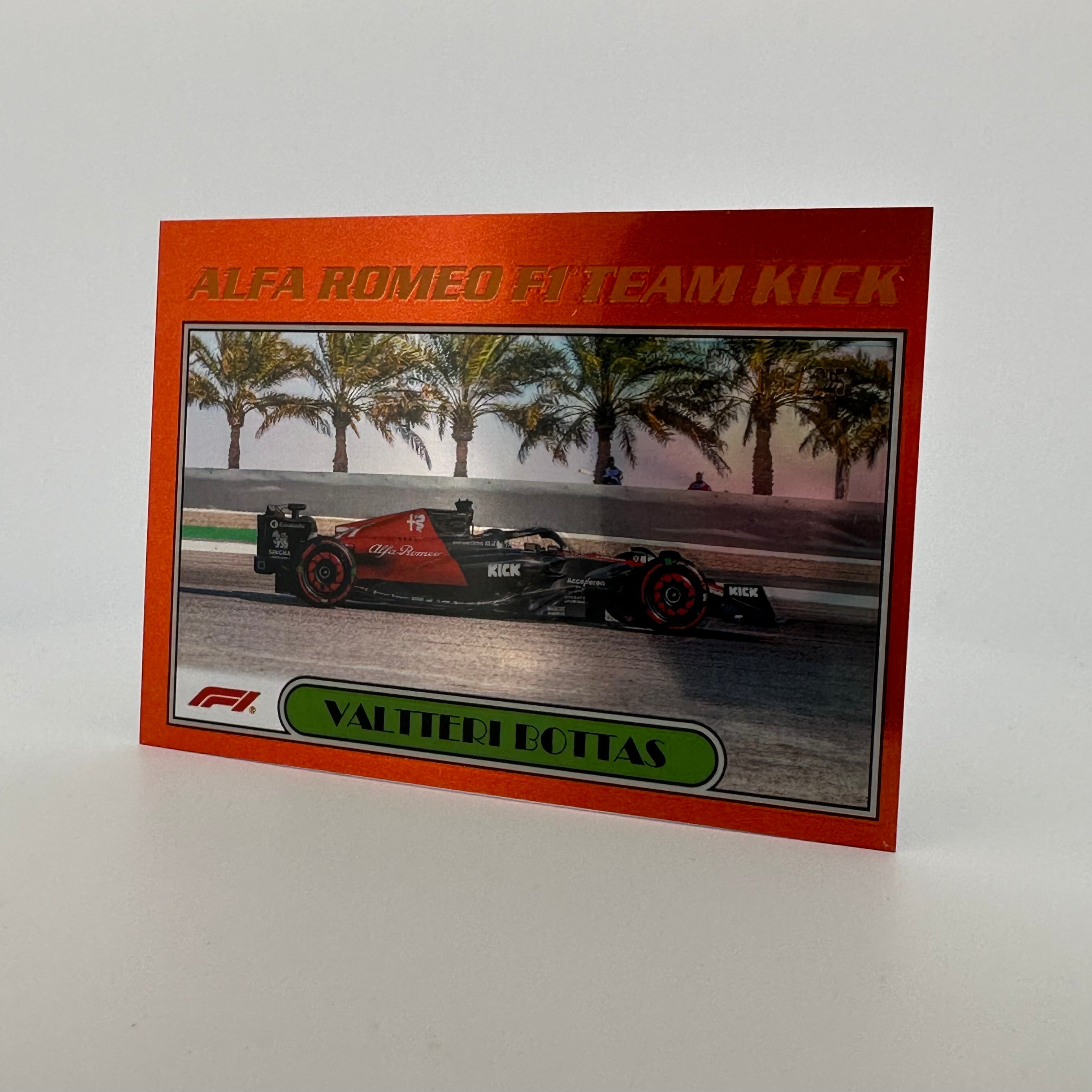 Valteri Bottas Alfa Romeo #AU77 VB 1977-2023 Chrome Orange 1:19/25 Scale Model - Perfect for F1 Collectors, Display Cases, and Racing Enthusiasts
