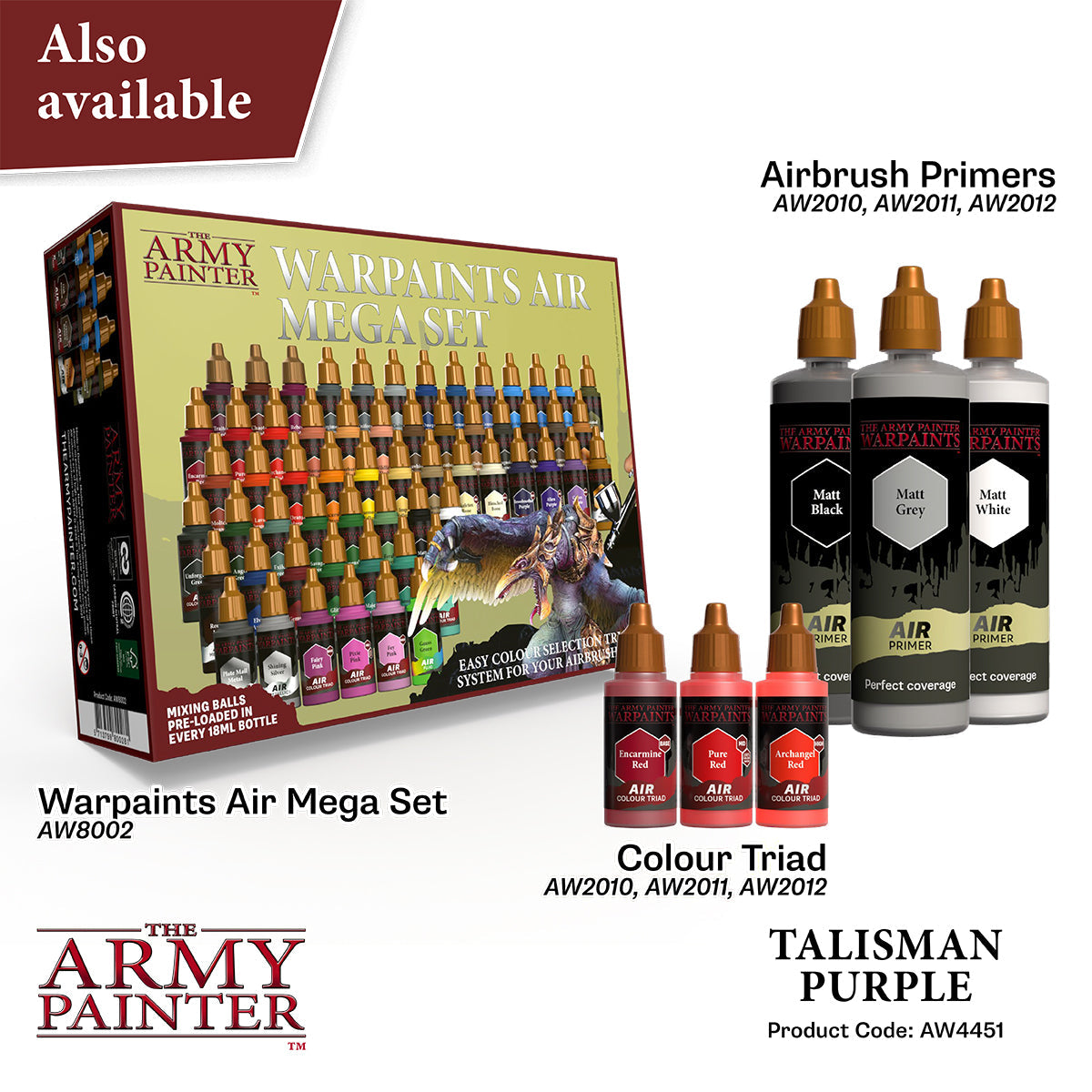 Warpaints Air: Talisman Purple - Premium Water-Based Face Paint for Halloween, Cosplay & Body Art - Safe for Kids & Adults