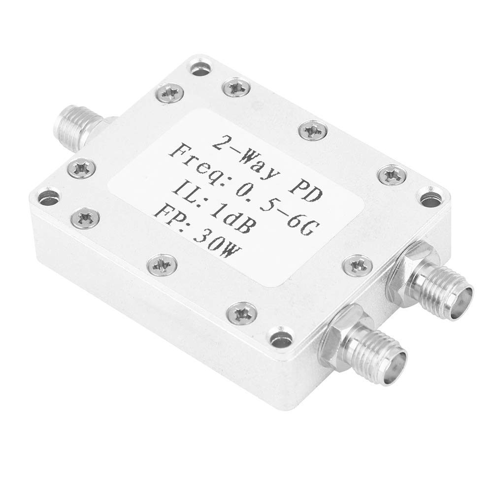 2-Way RF Power Splitter Divider Module 0.5-6GHz 30W Low Loss for Ham Radio, Antenna Systems & Signal Distribution