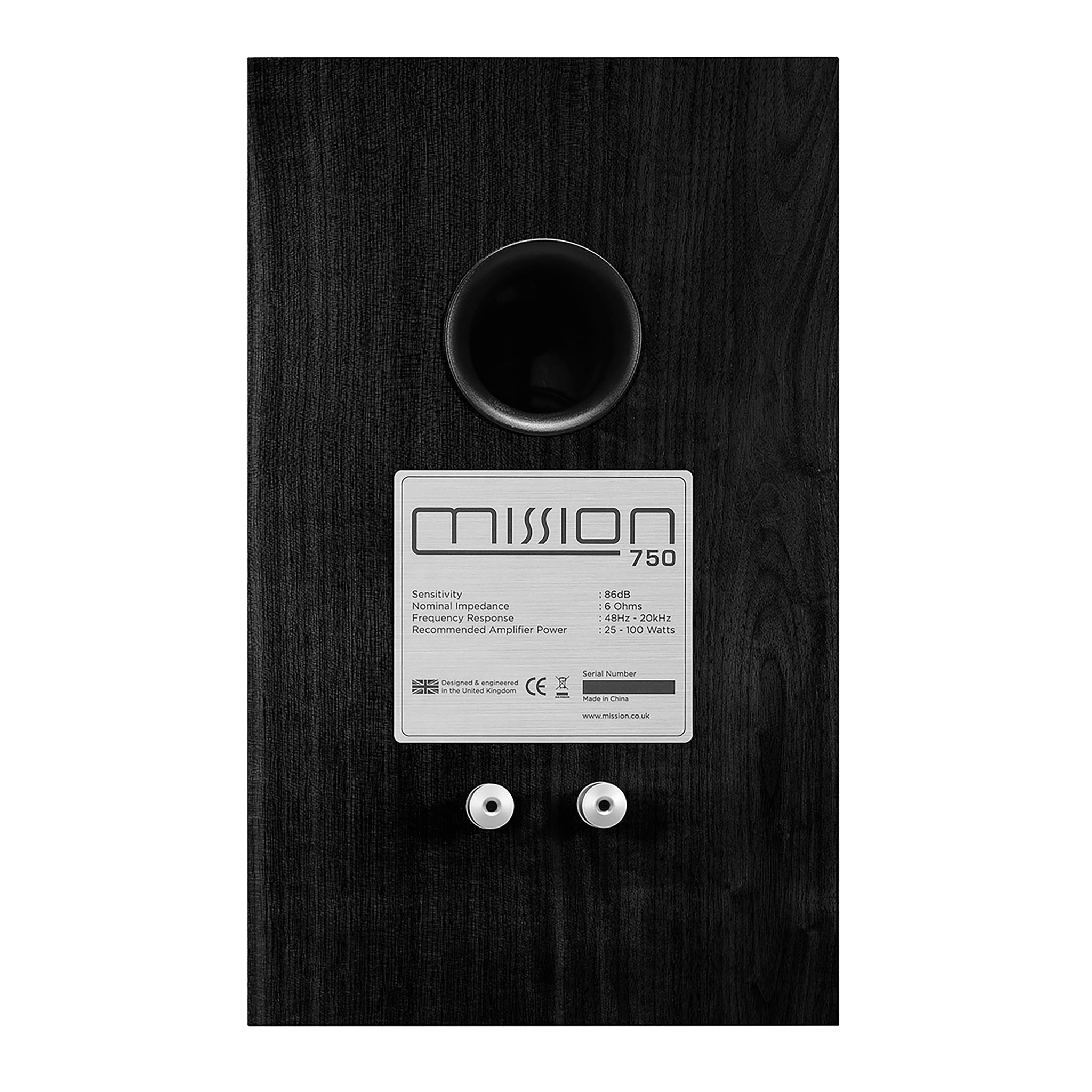 Mission 750 Bookshelf Speakers (Pair) - High Fidelity Stereo Sound for Home Audio, Music Listening & Home Theater Systems