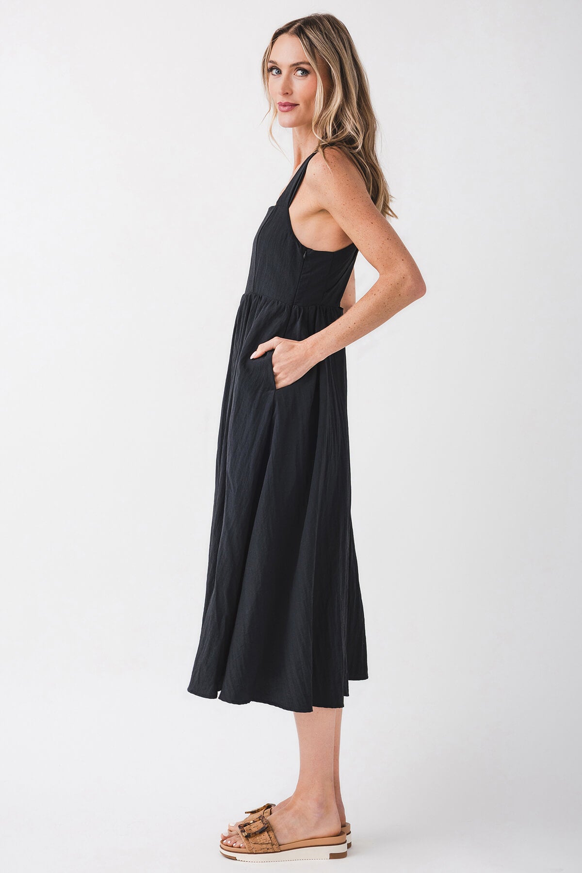 By Together Juno Cross Back Maxi Dress - Elegant Flowy Long Dress for Women | Perfect for Beach Vacations, Summer Parties & Date Nights