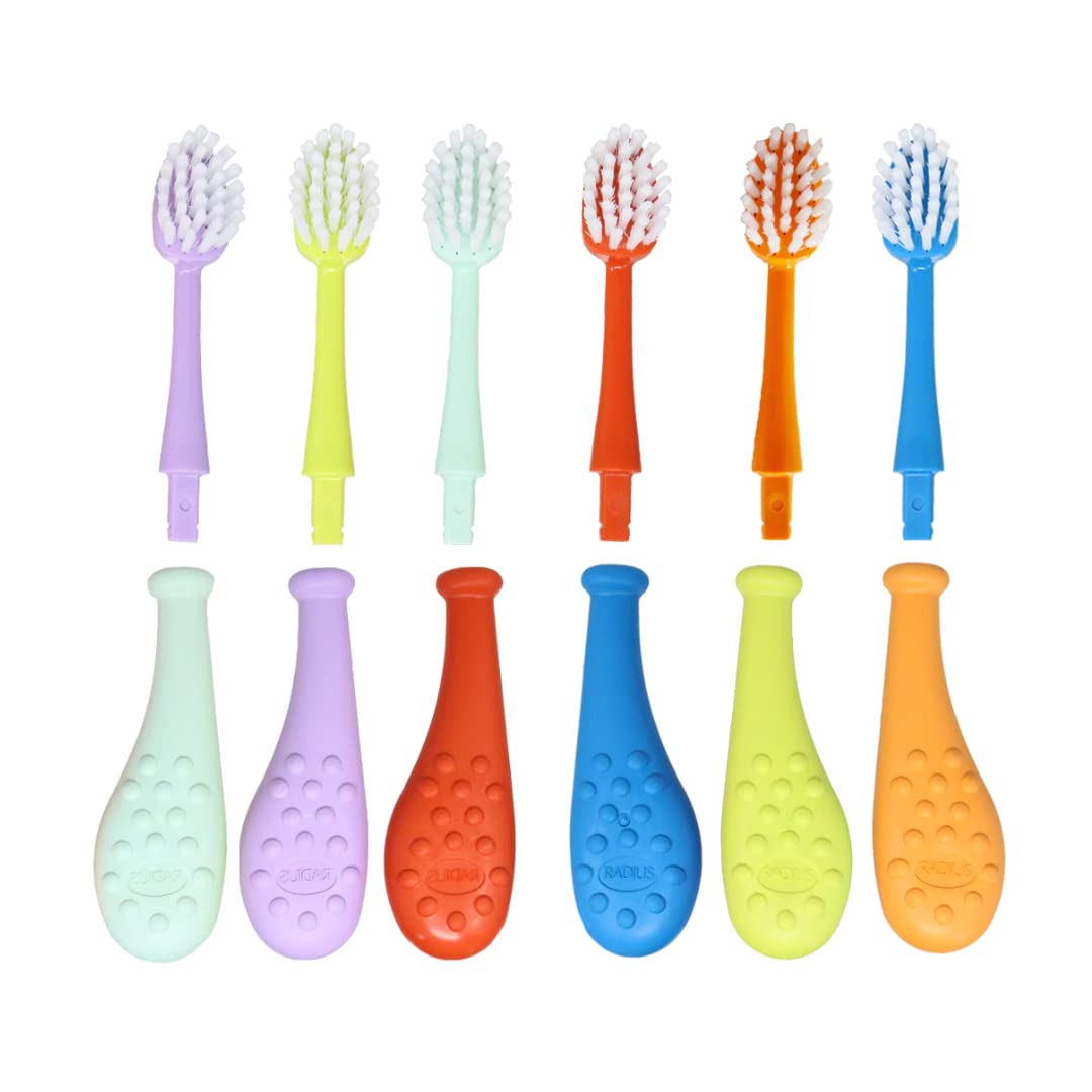 **RADIUS Big Kidz Forever Toothbrush with Replaceable Head - BPA-Free, ADA Accepted for Kids 6+ | Extra Soft Bristles for Growing Teeth & Gums | Right & Left Handed | Perfect for Home, Travel & School**