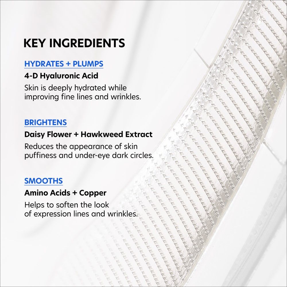 Hyaluronic Acid Microneedle Eye Patches for Dark Circles & Wrinkles - Under Eye Treatment for Puffiness & Fine Lines - Perfect for Night Routine & Travel Skincare
