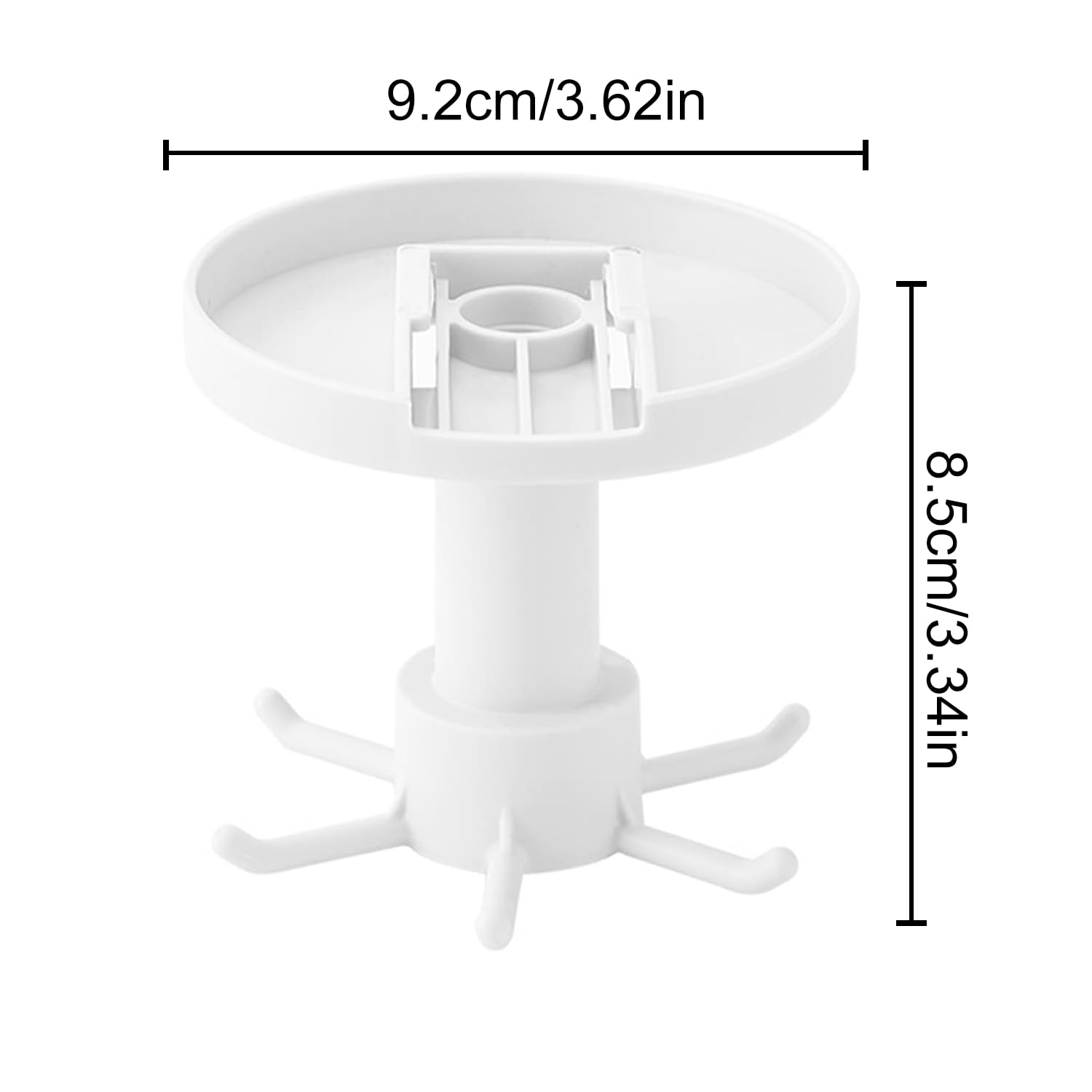 360° Rotatable Kitchen Hooks - 6 Hooks Utensil Hanger for Cabinet (White) - Perfect for Small Kitchen Organization