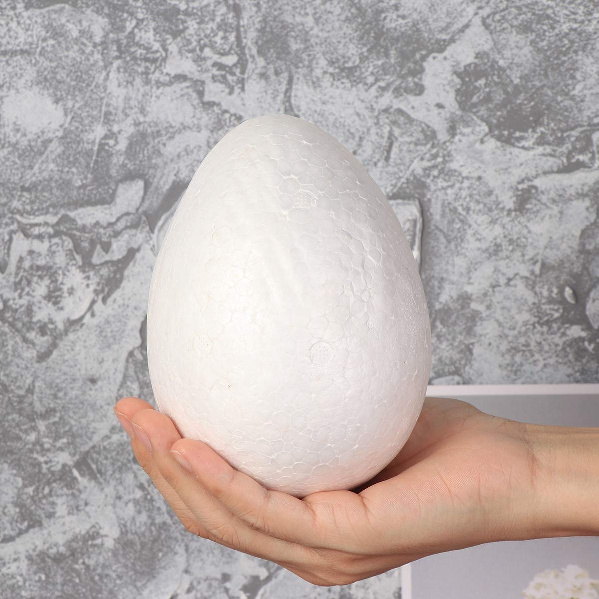 TENDYCOCO DIY Painting Easter Eggs - 5Pcs White Blank Eggs for Easter Crafts, Birthday Party Favors & Holiday Decorations - Perfect for Kids' Art Projects, Easter Basket Stuffers and Spring Festival DIY Activities