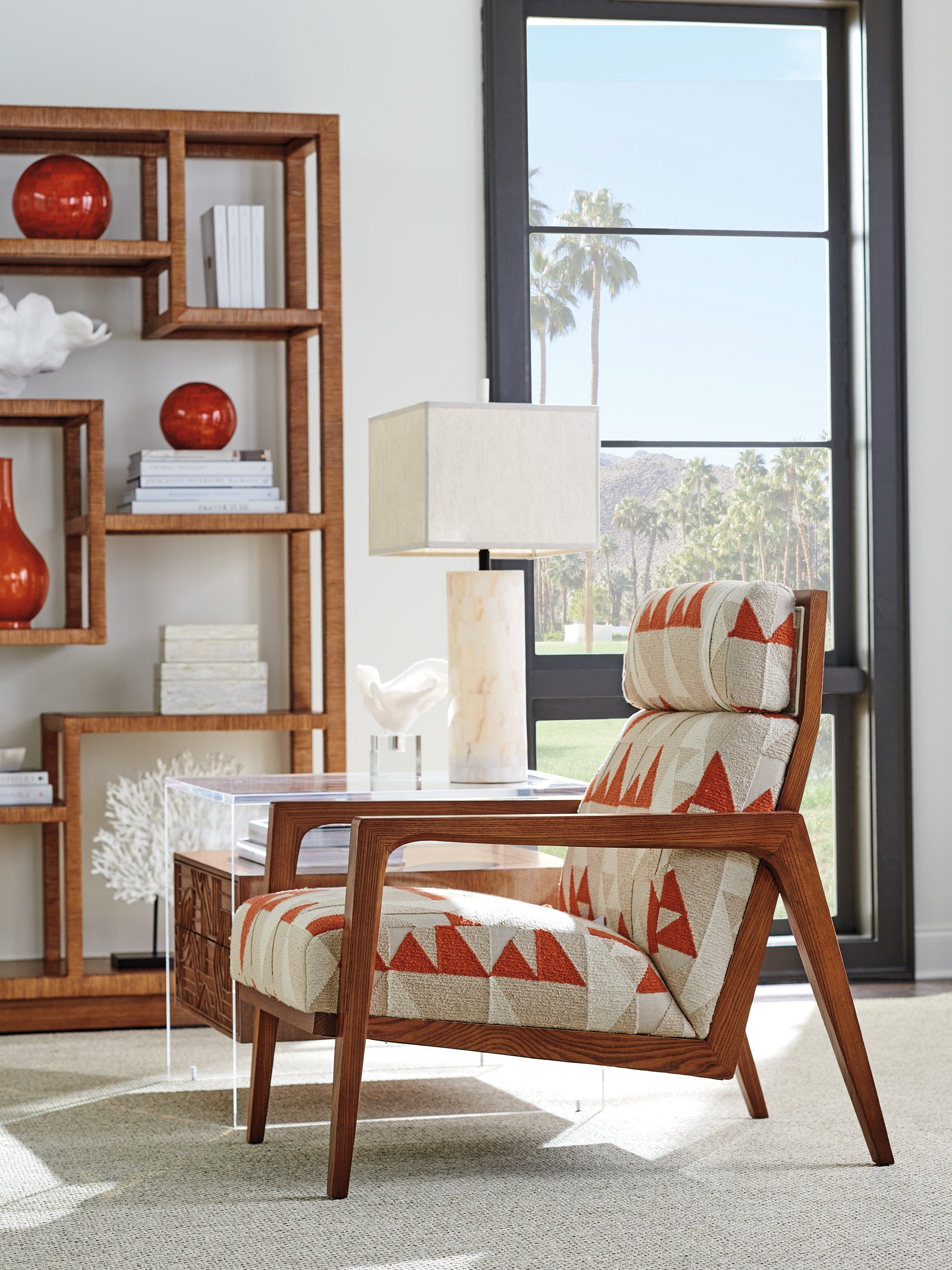 Arden Acrylic Lamp Table - Modern Side Table with LED Lighting for Living Room, Bedroom & Office Decor - Sonoran Style Contemporary End Table