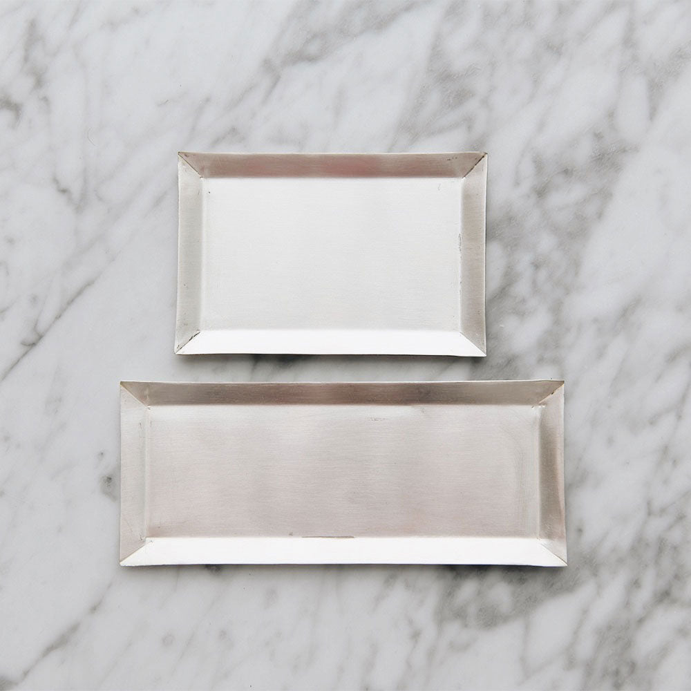 Silver Plated Small Rectangle Serving Dish - Elegant Appetizer Tray for Parties, Weddings & Home Decor