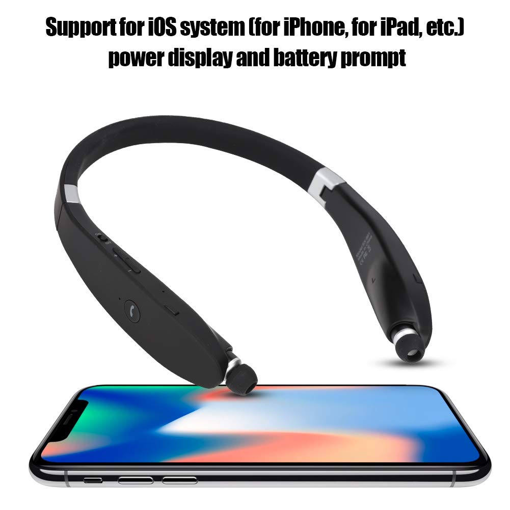 Foldable Neck Hanging Wireless Earphones SX 991 - Bluetooth Headset with Telescopic Design (Black) | Perfect for Workouts, Commuting & Hands-Free Calls