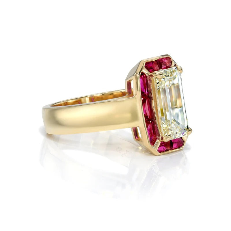 Single Stone Pippa Ring with Genuine Rubies - Elegant Ruby Engagement & Wedding Ring for Women | Perfect for Proposals, Anniversaries & Special Occasions