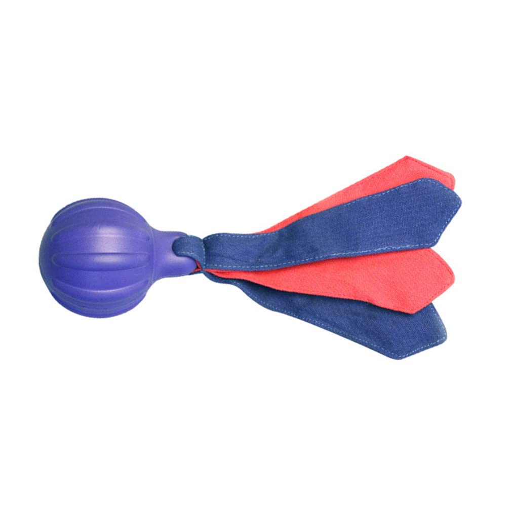 POPETPOP Bite-Resistant Dog Chew Toys - Durable Rubber Ball with Rope for Aggressive Chewers, Interactive Bouncy Ball for Training, Teething & Exercise - Perfect for Outdoor Play, Beach, Backyard & Dog Park (Blue)