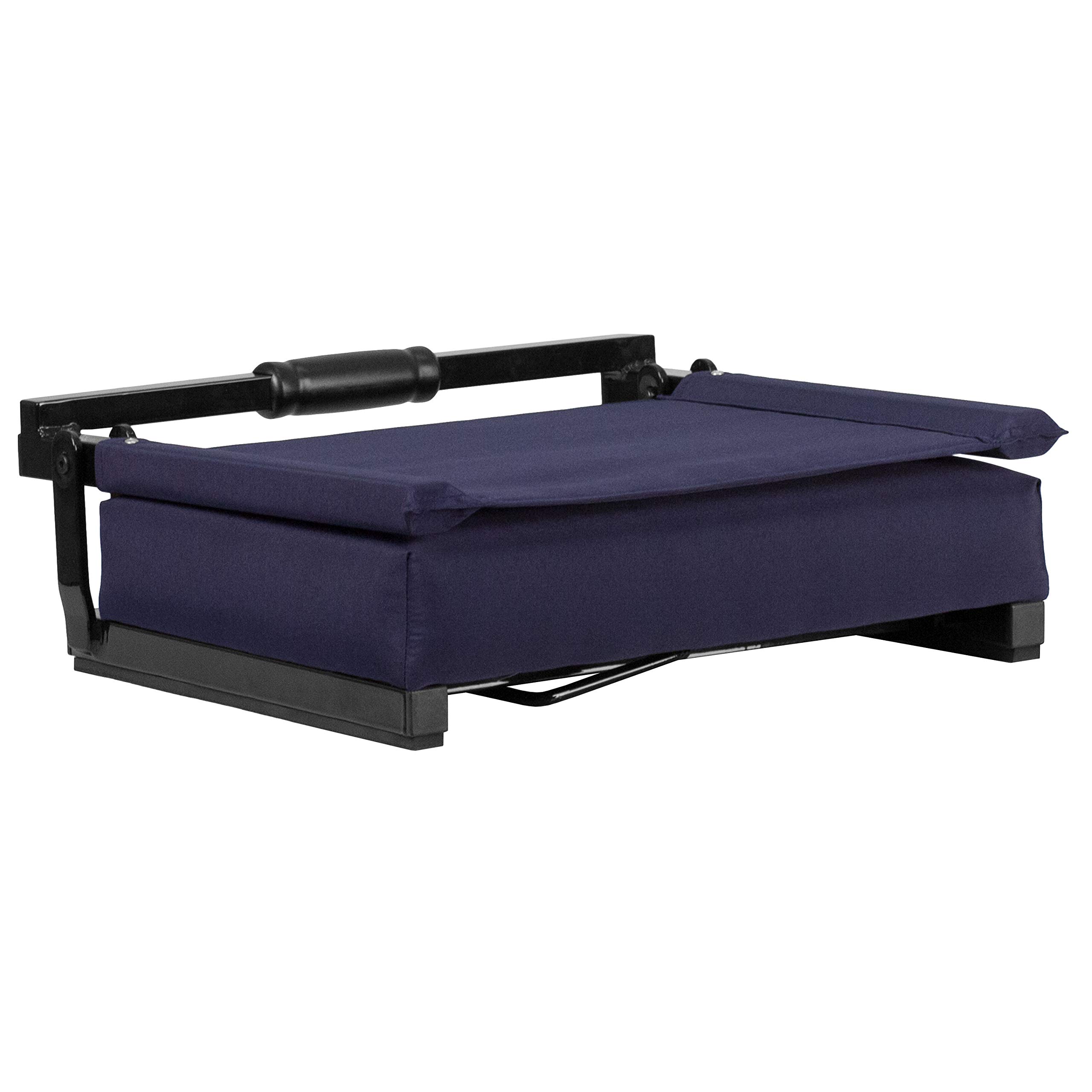 EMMA + OLIVER Ultra-Padded Lightweight Stadium Chair - Heavy Duty 500 lb Capacity - Portable Folding Seat for Outdoor Sports, Concerts & Camping