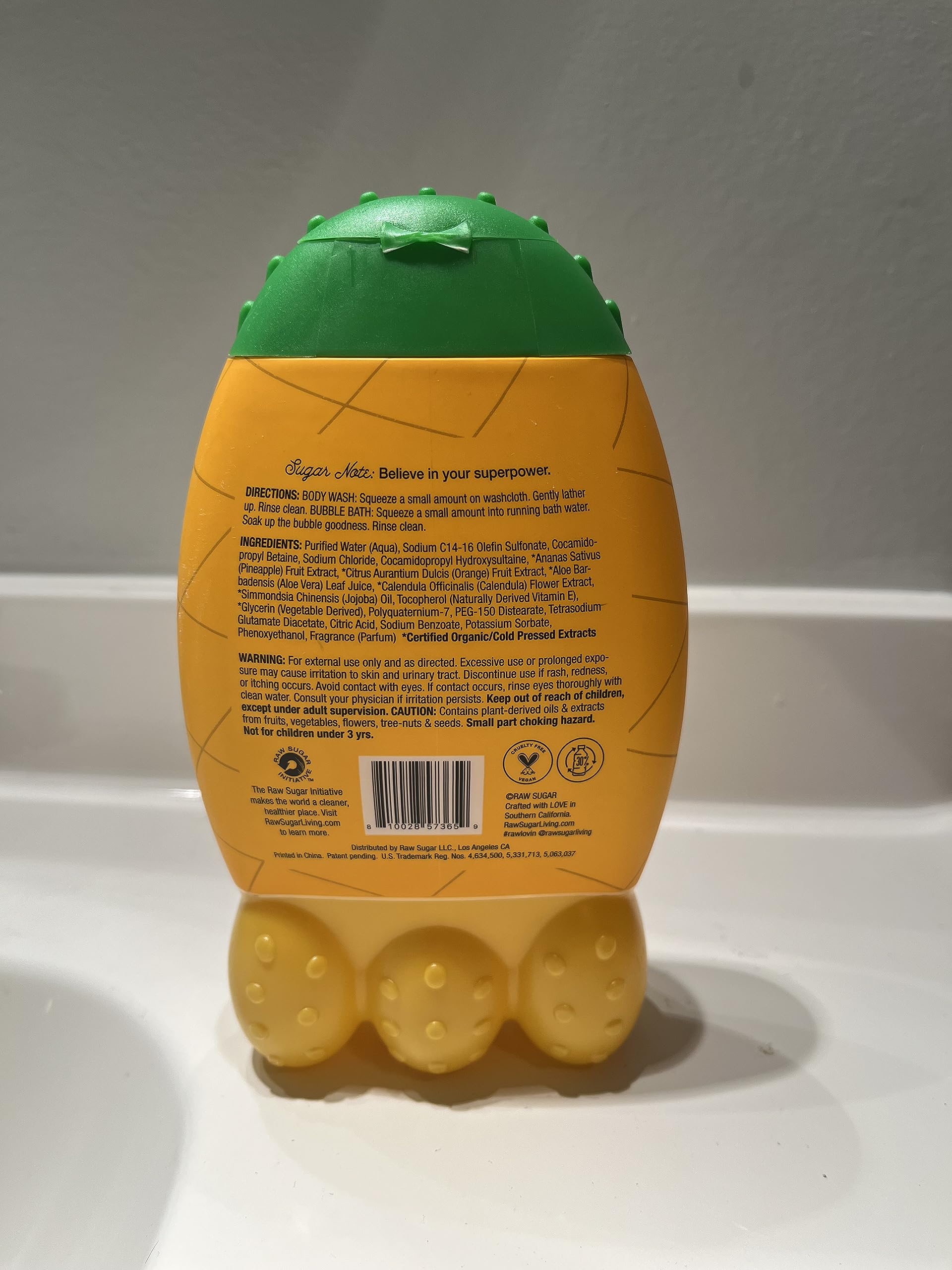 Raw Sugar Kids Bundle: 2-in-1 Mango Butter & Oats Shampoo Conditioner + Pineapple Orange Bubble Bath Body Wash (12 oz Each) with Loofah - Gentle Natural Hair & Skin Care for Toddlers & Children - Perfect for Bath Time & Daily Hygiene Routine