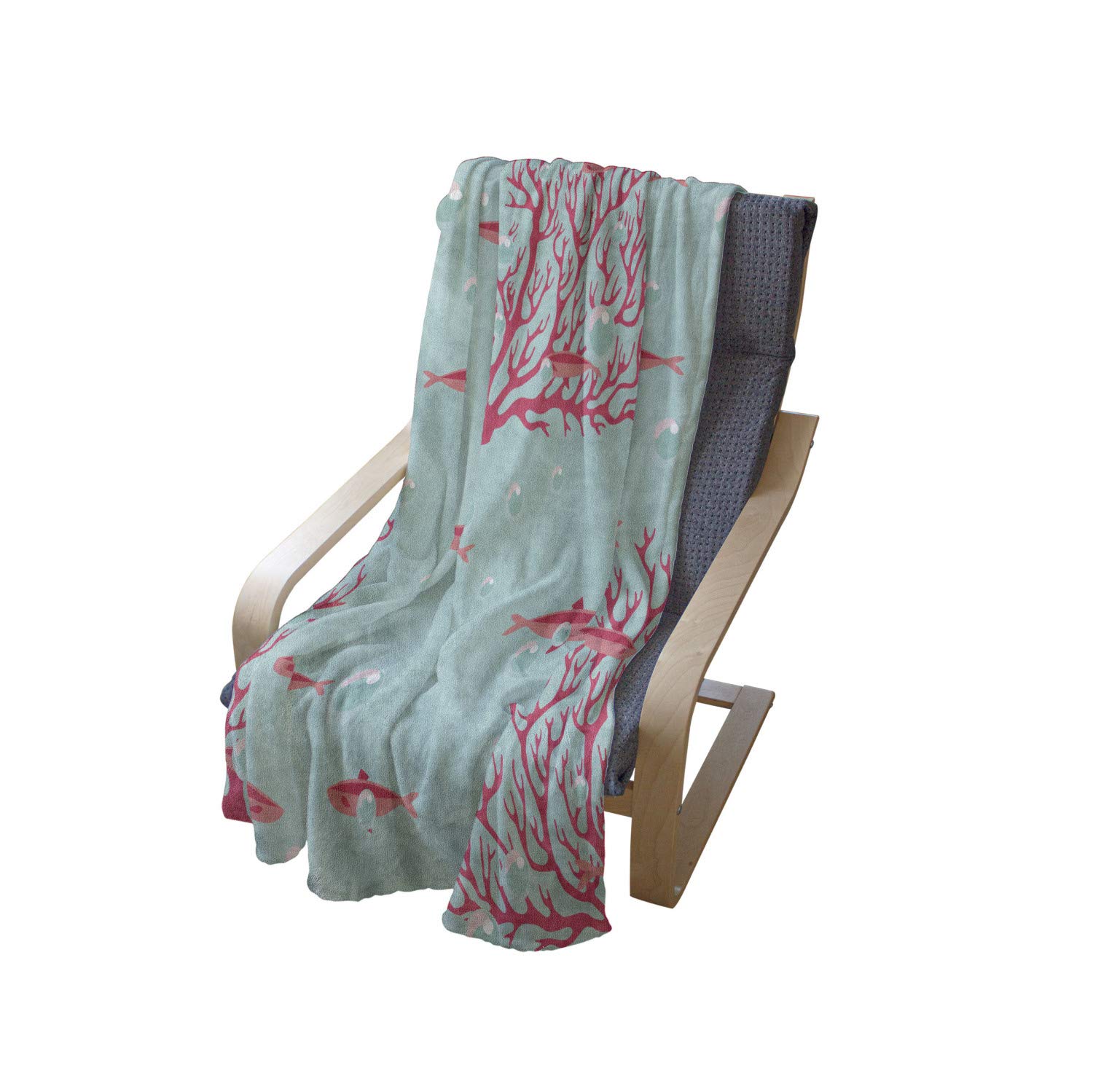Ambesonne Coral Fleece Throw Blanket 60
