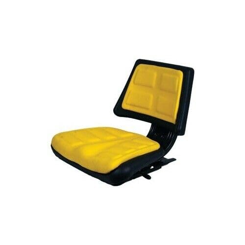Universal Yellow Trapezoid Back Seat Replacement for John Deere T110YL - Durable Tractor Seat for John Deere Lawn Mowers, Tractors & Agricultural Equipment
