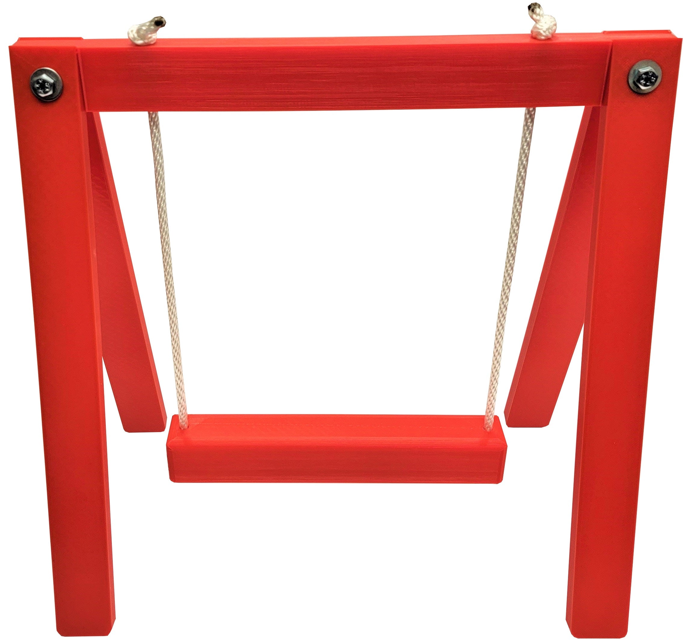 15 Inch Tall Red Chicken Swing Set - Durable Poultry Perch for Hens & Roosters - Perfect for Coops, Backyards & Farm Use