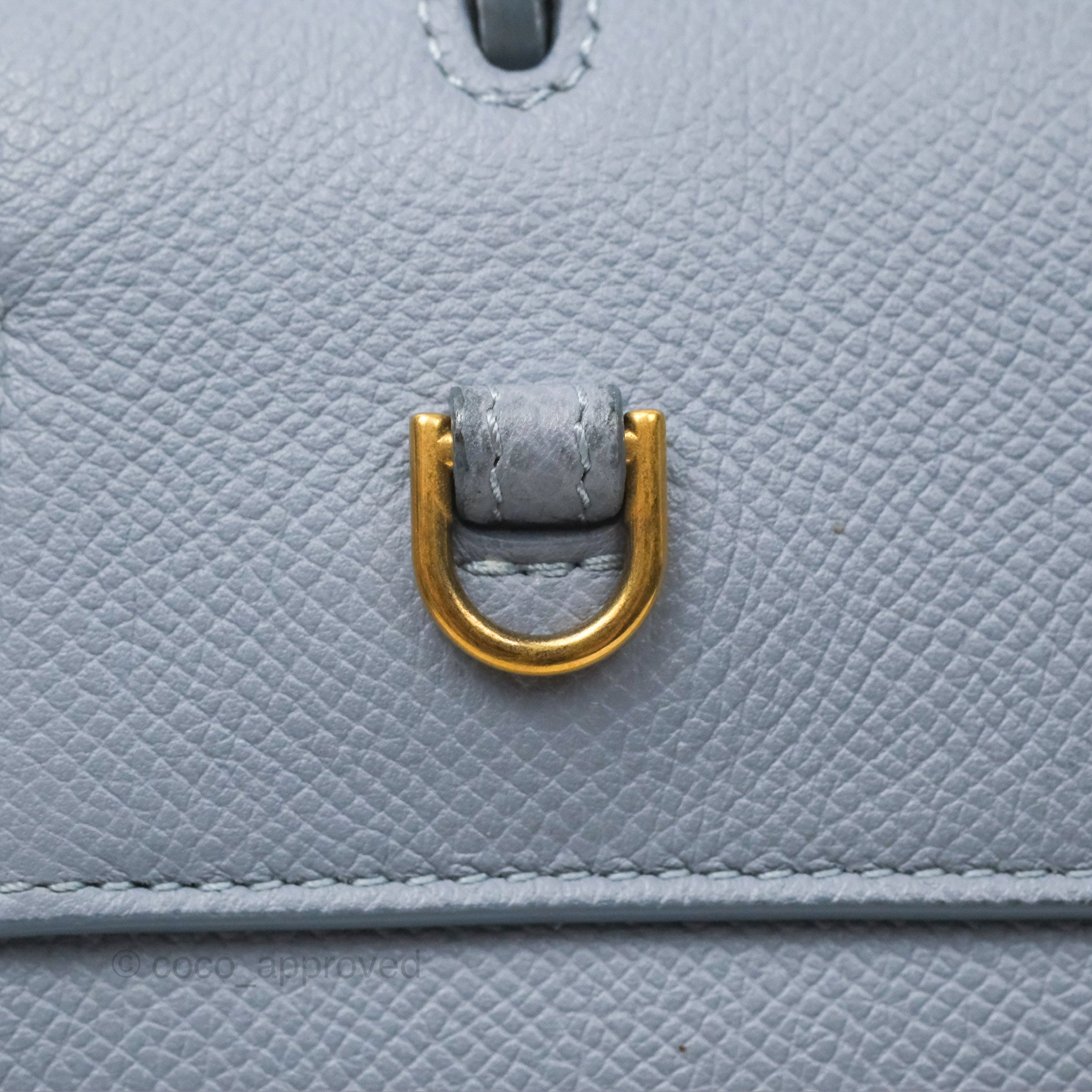 Celine Nano Belt Bag in Arctic Blue - Genuine Grained Calfskin Leather with Gold Hardware | Luxury Crossbody Purse for Women, Perfect for Work, Travel & Everyday Use
