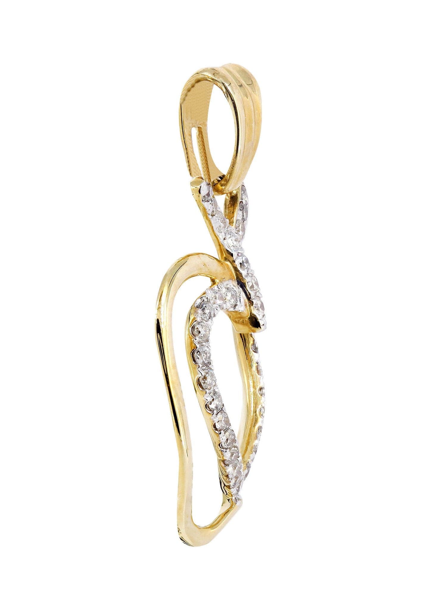 0.38 Carat Diamond Apple Pendant Necklace - 2.04 Grams 14K Gold Charm Jewelry for Women - Perfect Gift for Birthday, Anniversary & Graduation