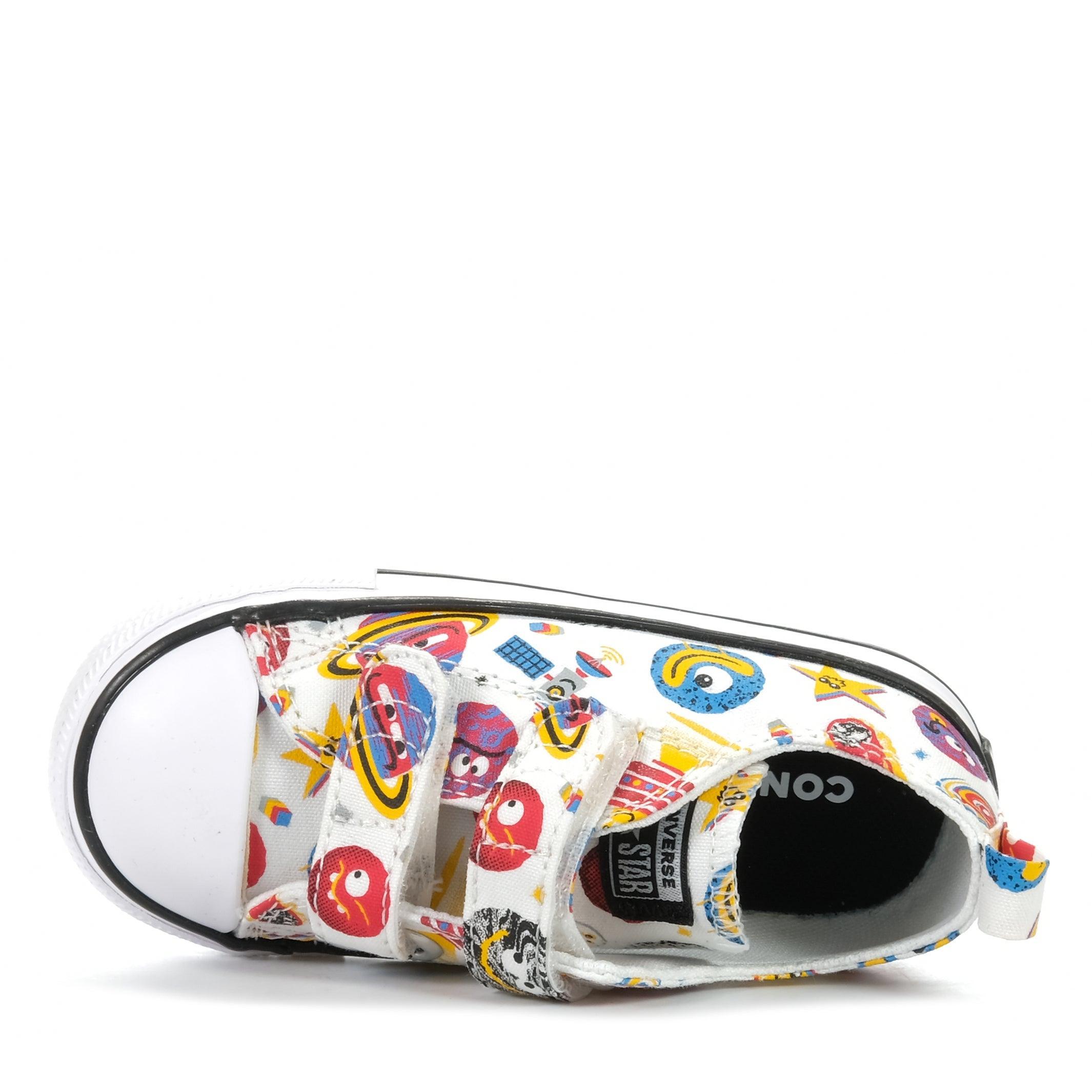 Converse CT Infant Space Cruiser 2V Low Top Sneakers - White Baby Shoes for Boys & Girls | Comfortable First Walkers for Toddlers, Casual Play & Everyday Wear