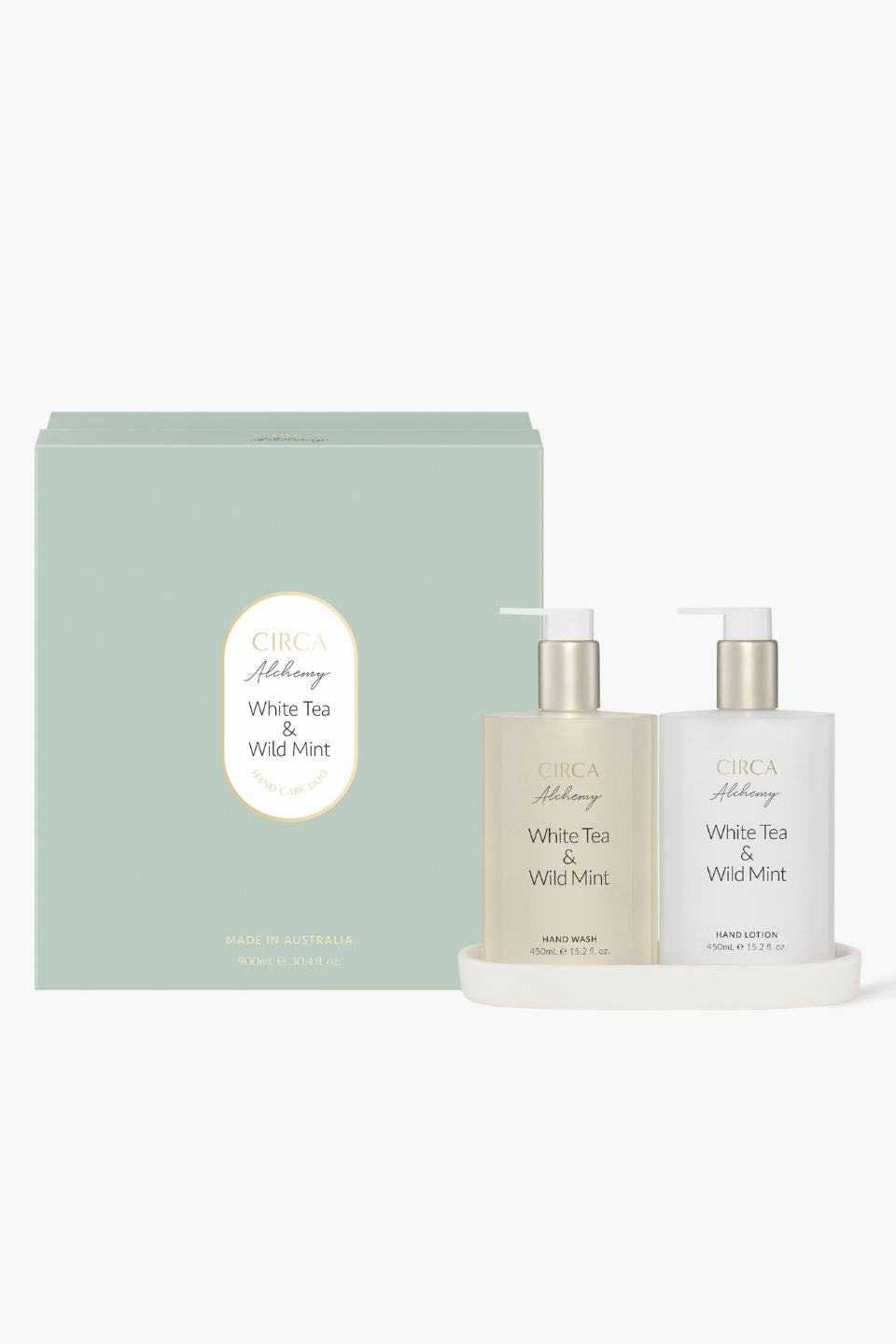 Alchemy White Tea & Wild Mint Hand Care Set - Moisturizing Hand Cream & Lotion Gift Set - Perfect for Dry Skin Care, Spa Days & Luxury Gifts