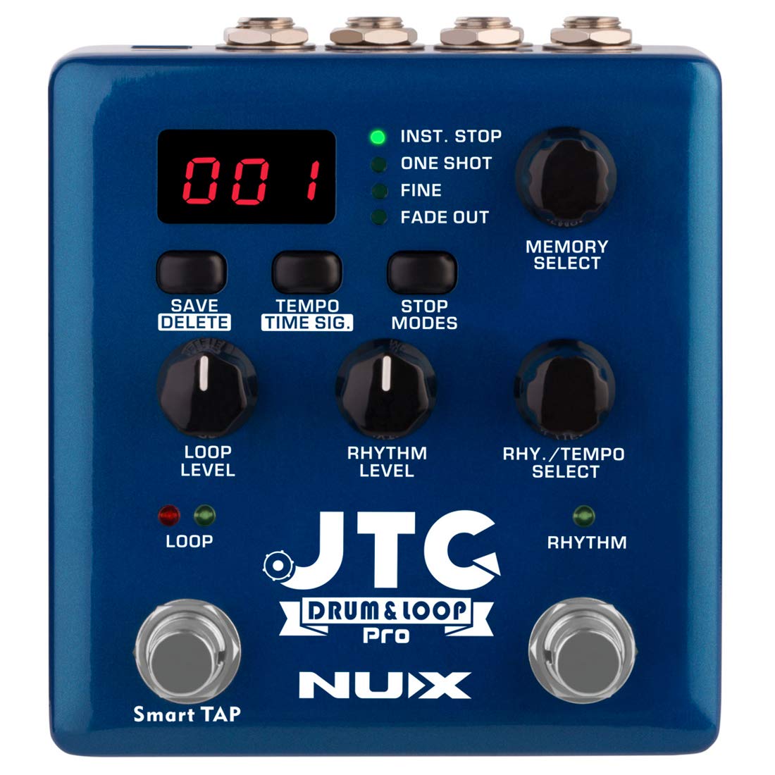 NUX JTC PRO Drum Loop PRO Dual Switch Looper Pedal - 6 Hours Recording, 24-bit/44.1kHz Audio Quality - Perfect for Live Performances, Studio Recording & Guitar Effects
