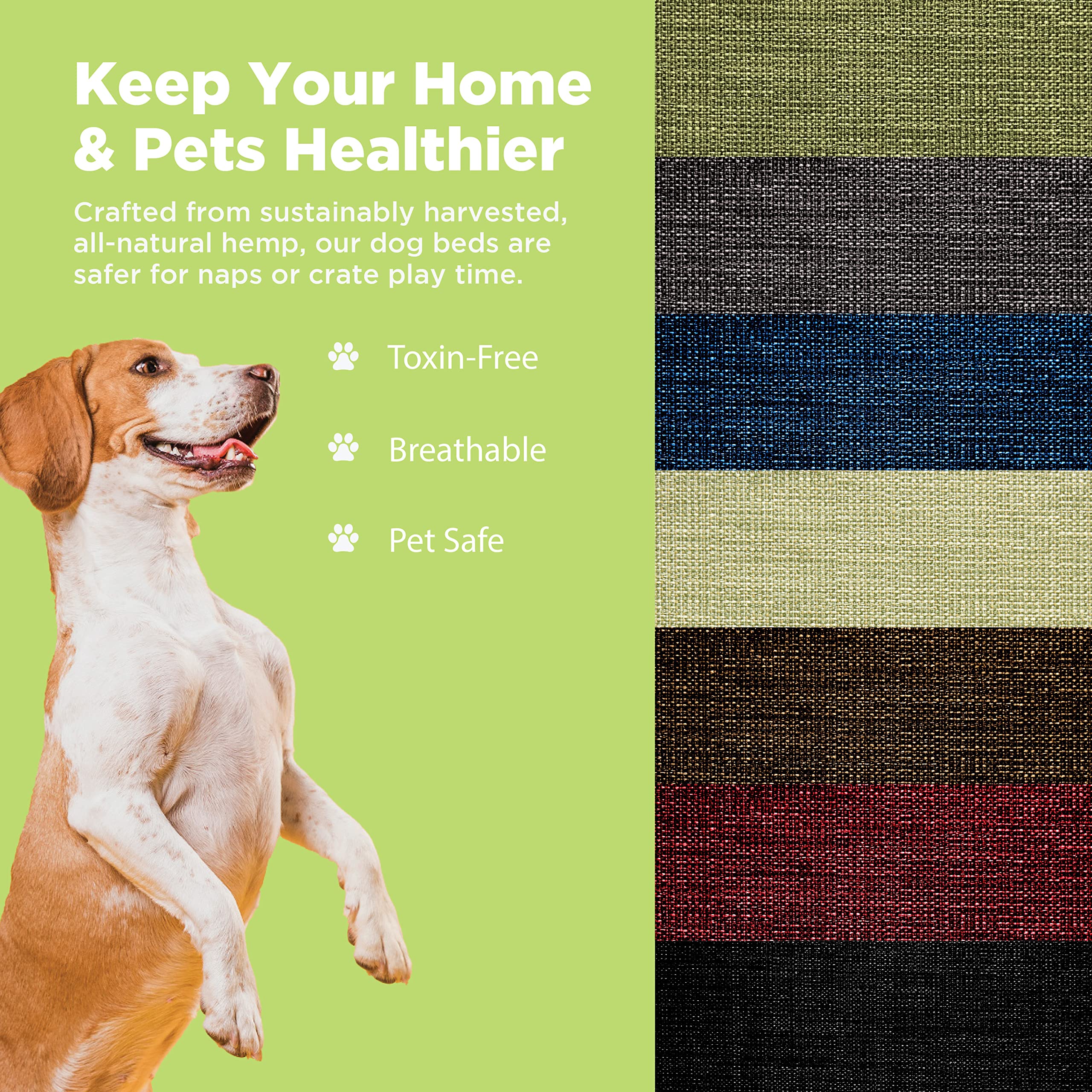 Premium Organic Hemp Dog Bed Medium 36