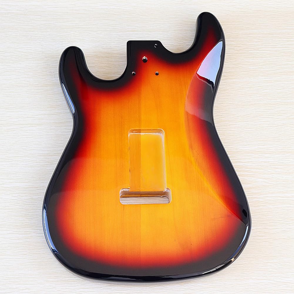 Premium Poplar Electric Guitar Body for Fender ST Strat - HSS Pickup Routing, Glossy Sunset Finish, 56mm Thickness | Perfect for DIY Guitar Builds & Custom Upgrades