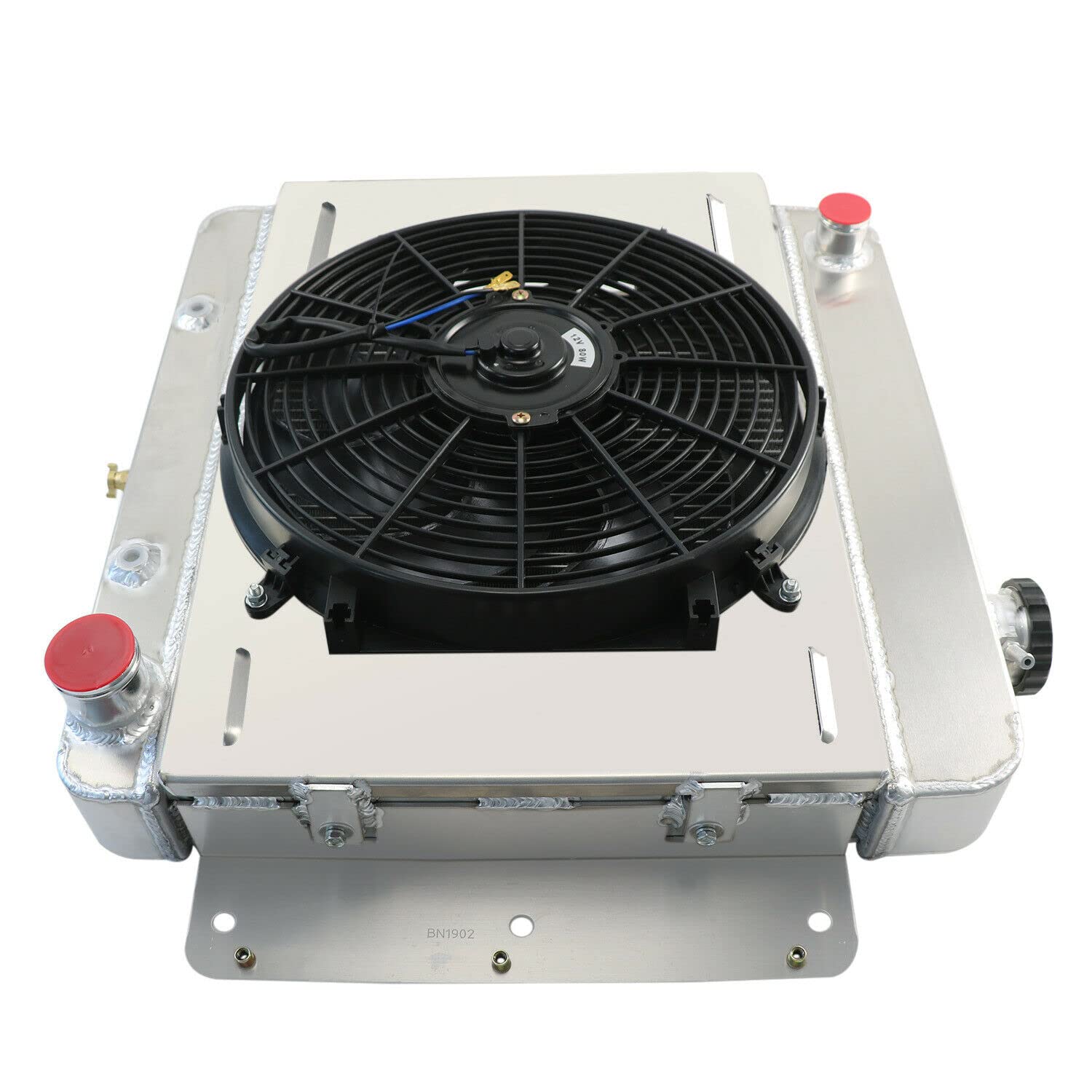 AlloyWorks 3-Row Aluminum Radiator Fan Shroud Kit for 1962-1967 Chevy Nova II - Fits Inline 6 Cylinder & V8 Conversion - High-Performance Cooling for Classic Car Restoration & Hot Rod Upgrades