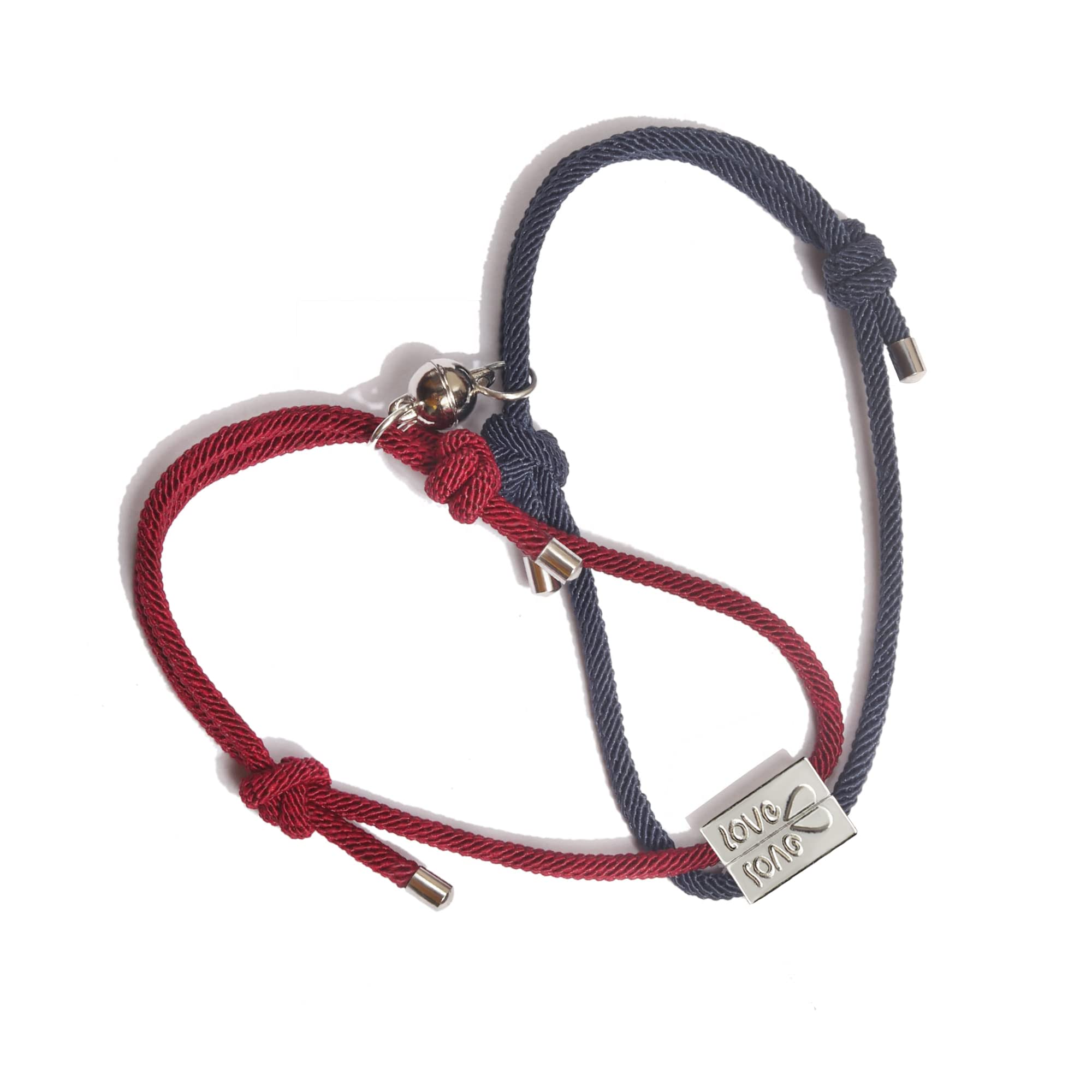Magnetic Couples Bracelets Set - Matching Love Bracelets for Boyfriend & Girlfriend, Best Friends, Couples Gifts for Women & Men - Perfect for Anniversaries, Valentine's Day & Romantic Dates (Pulseras Para Parejas)