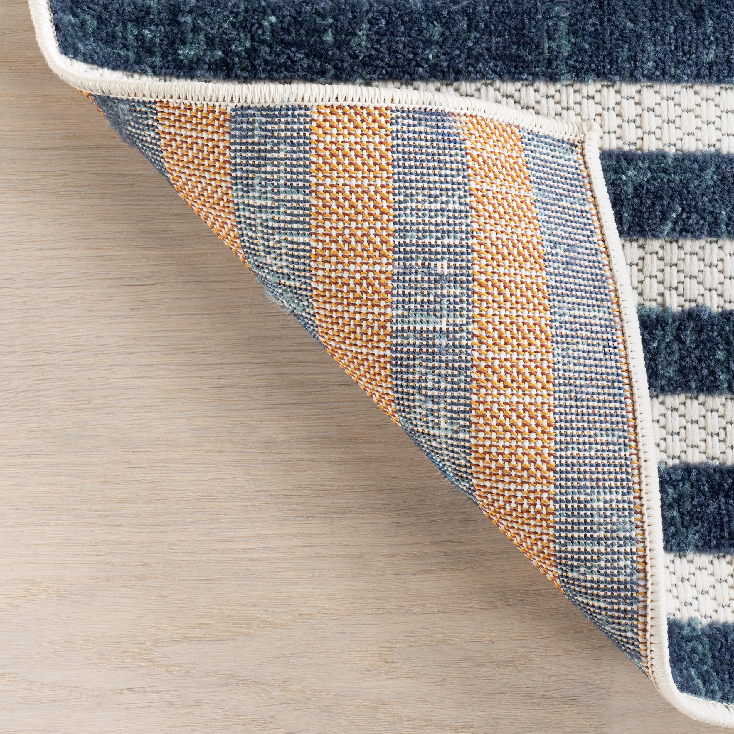 Colony Indoor/Outdoor Rug - Soft & Durable Blue Area Rug for Living Room, Patio, Deck | Water-Resistant & Easy to Clean