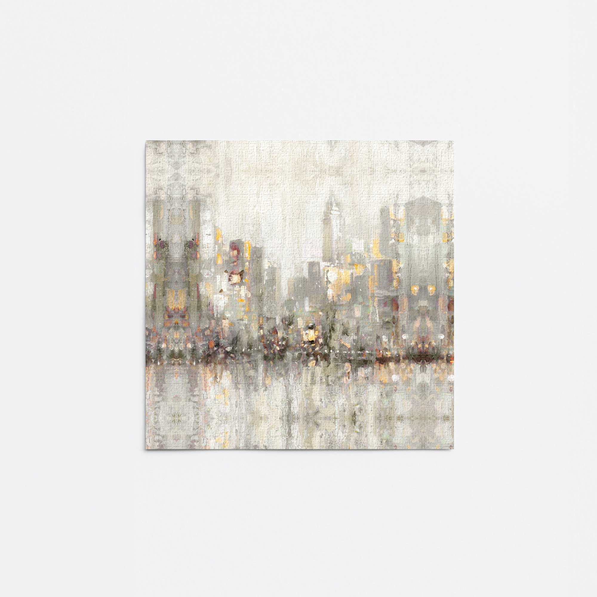 City Silhouettes Canvas Wall Art Print - Modern Urban Skyline Decor for Living Room, Bedroom & Office