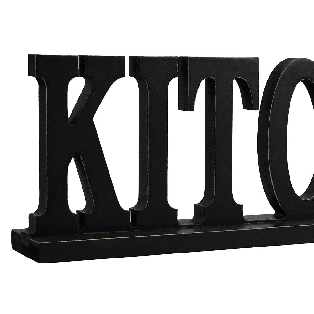 Rustic Wood Kitchen Eat Sign - Freestanding Farmhouse Decor for Home, Dining Room & Kitchen - Perfect for Wall Art, Housewarming Gifts & Cozy Dining Spaces