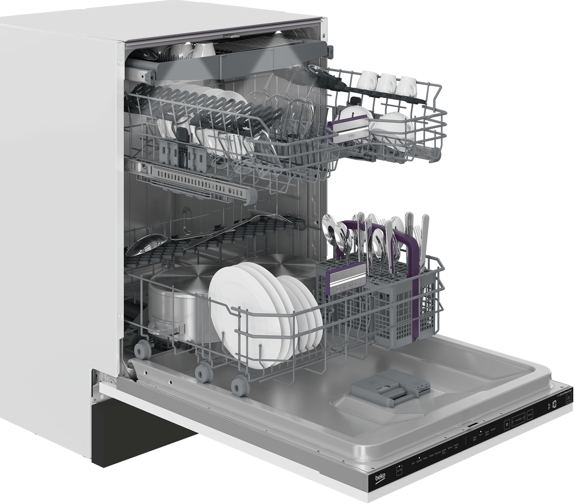 Beko DIT38532 Tall Tub Dishwasher - 16 Place Settings, 45.0 dB Ultra Quiet - Perfect for Large Families & Entertaining Guests