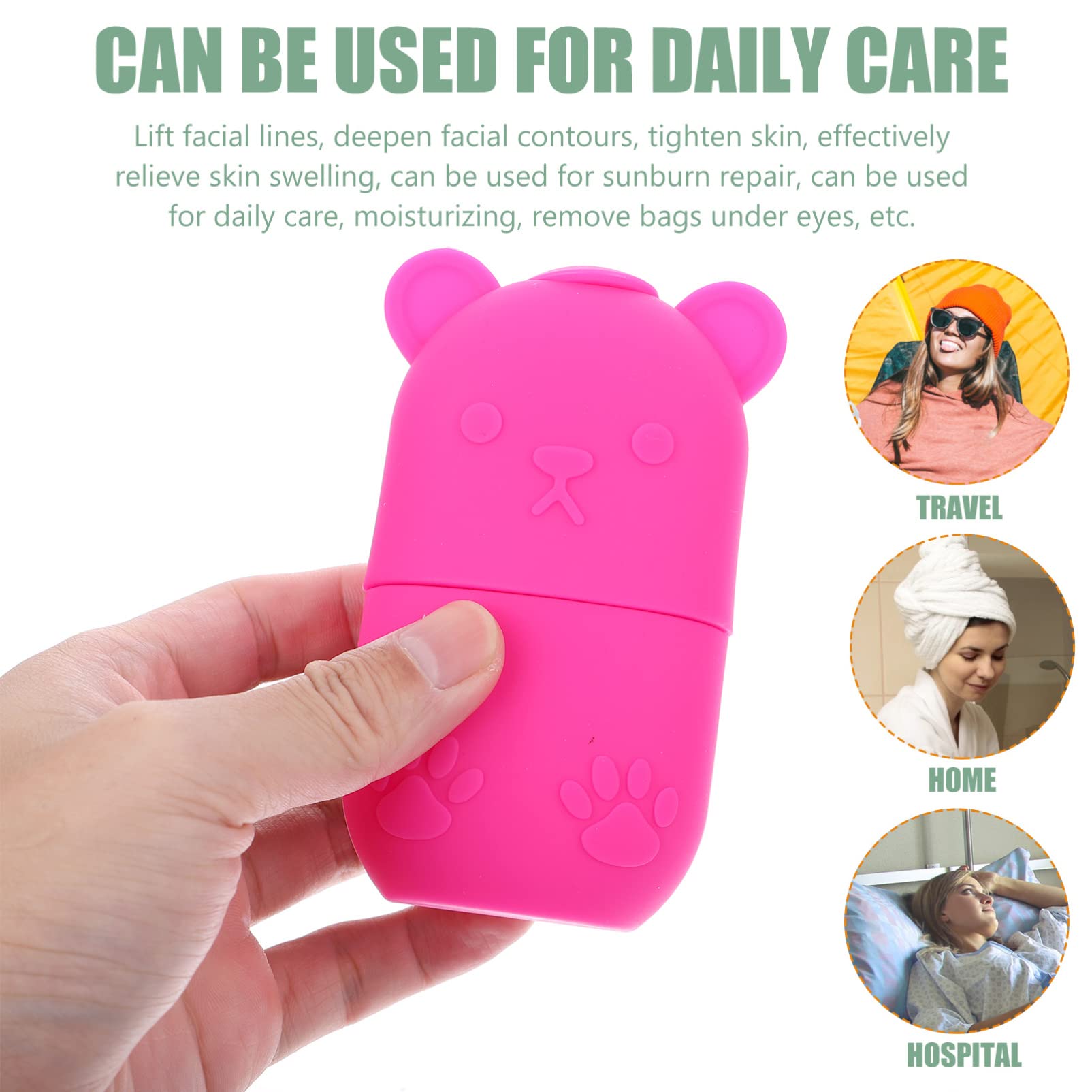 EXCLUZO Facial Ice Bag for Skin Care - Reusable Physical Cooling Gel Pack, Ice Cube Tray for Makeup & Beauty - Perfect for Puffy Eyes, Sunburn Relief & Post-Workout Recovery