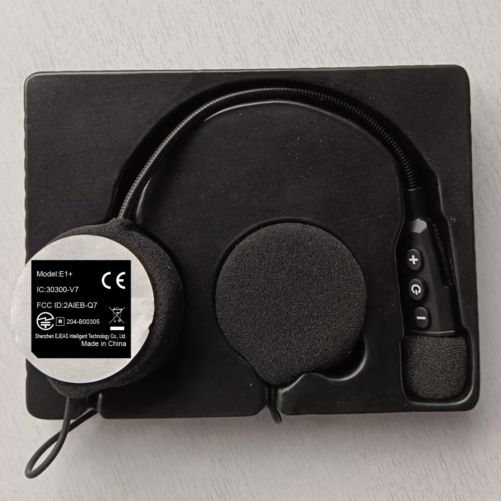 EJEAS E1+ Motorcycle Bluetooth Headset with Helmet Speakers - Bluetooth 5.1 Wireless Intercom, Auto Answer Call & Noise Cancellation, Dual Phone Connectivity - Perfect for Riding, Commuting & Group Tours