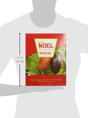 Premium Noel Dark Chocolate Pistoles - Bittersweet 64% Cacao, Royale Gourmet Baking Chocolate - 11 lb Bulk Box for Professional Chefs & Home Bakers - Perfect for Baking, Desserts, Chocolate Making & Candy Crafting