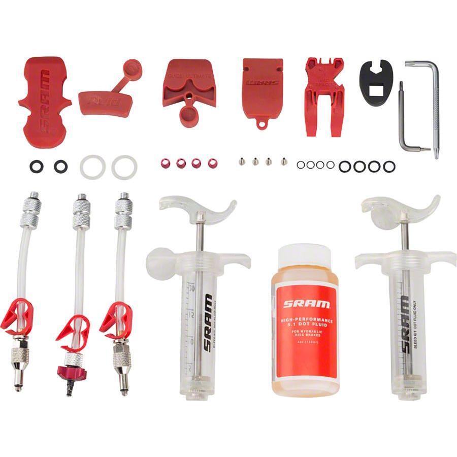 SRAM Pro Brake Bleed Kit - Professional Hydraulic Disc Brake Bleeding Tool for MTB & Road Bikes | Perfect for Home Mechanics & Bike Shops | Ensures Smooth Braking Performance on Trails & Roads
