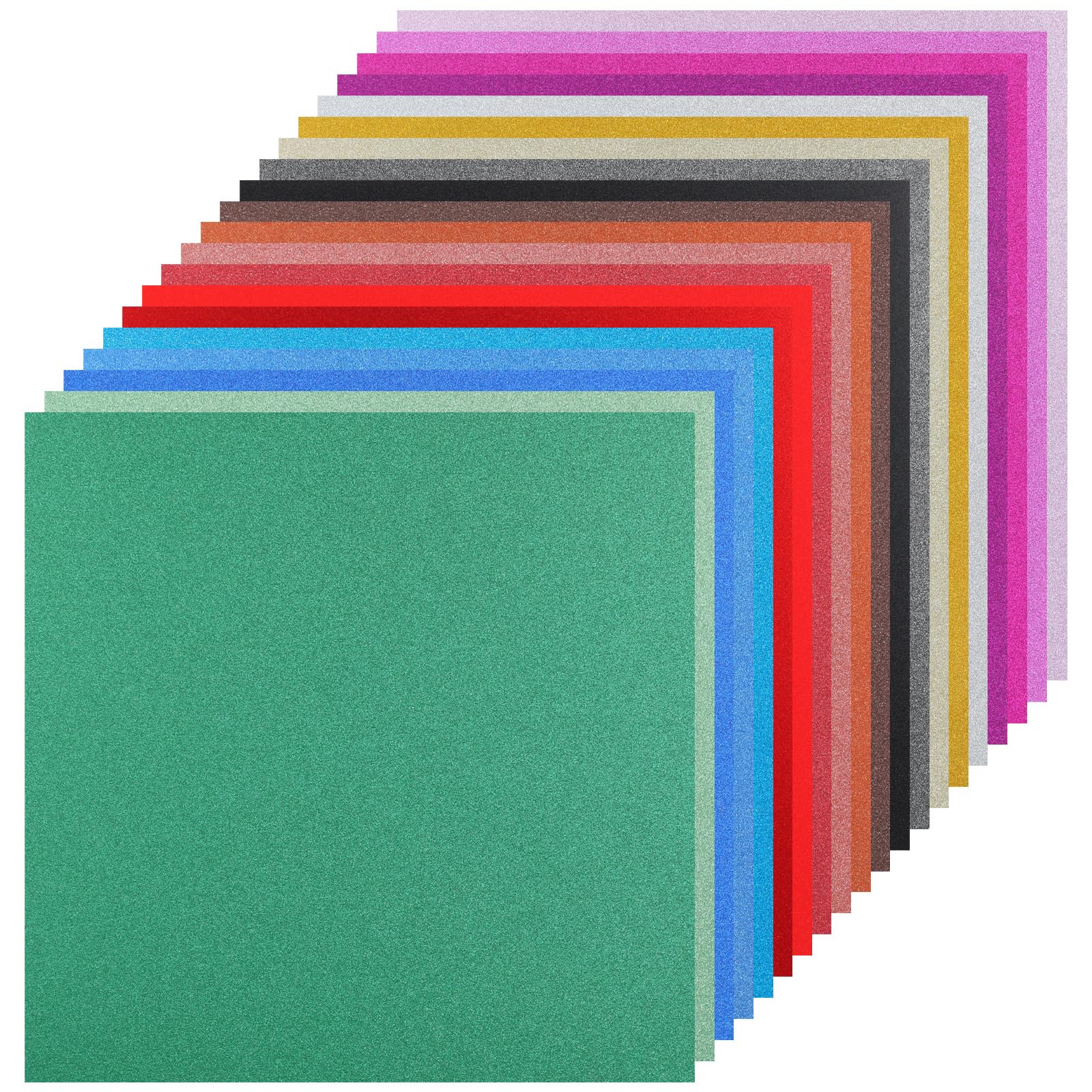 Harloon 100 Sheets 12x12 Inch Glitter Cardstock Paper - 20 Vibrant Colors, 250 GSM Premium Quality for DIY Crafts, Scrapbooking, Card Making, School Projects | Perfect for Party Decorations, Gift Wrapping & Home Art Projects